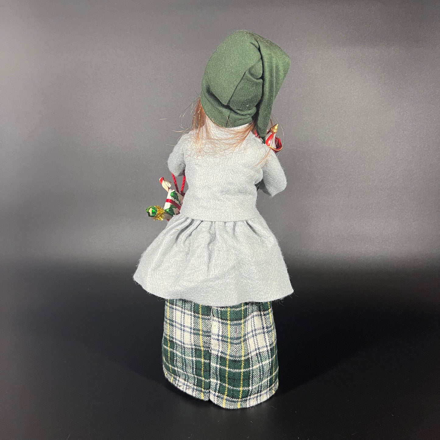 Byers Choice Doll - Woman with Carousel Toy and Stuffed Stocking