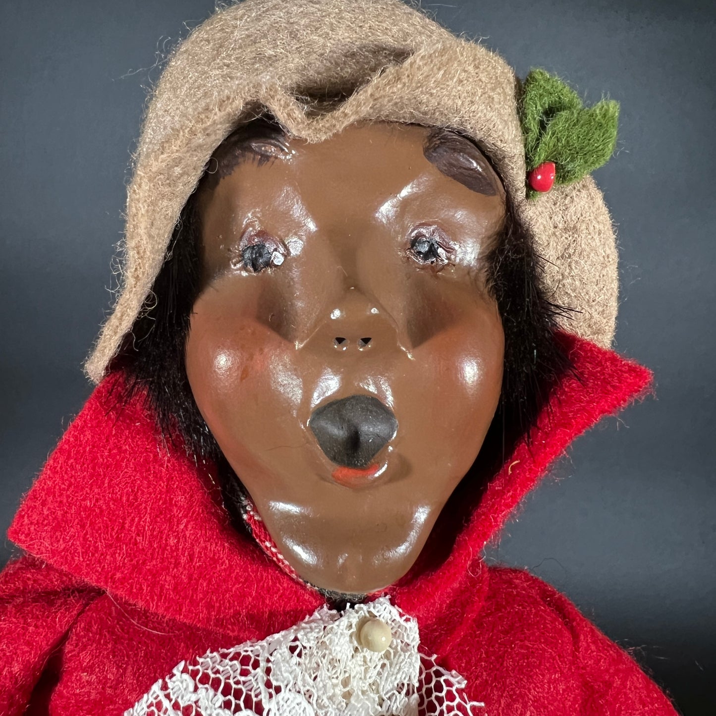Byers Choice Doll - African American Man with Doll, Basket and Book