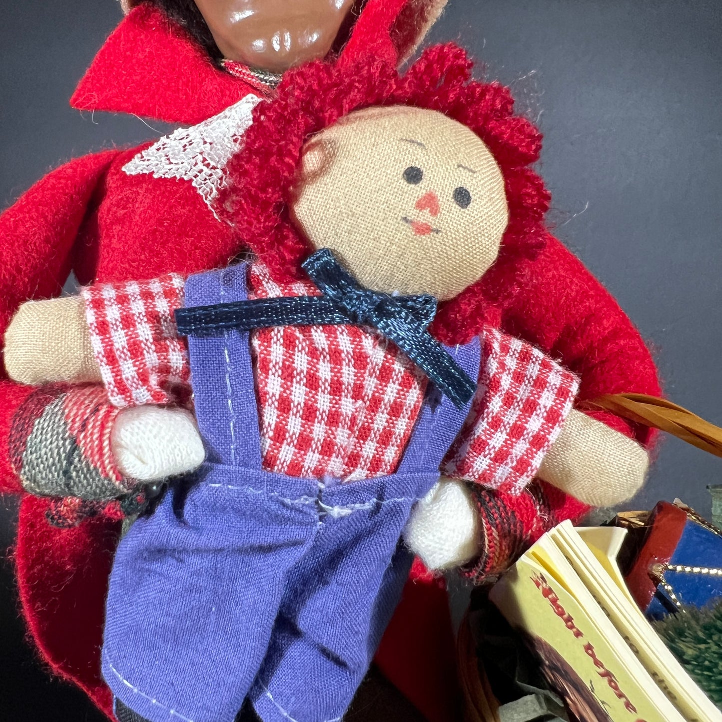 Byers Choice Doll - African American Man with Doll, Basket and Book