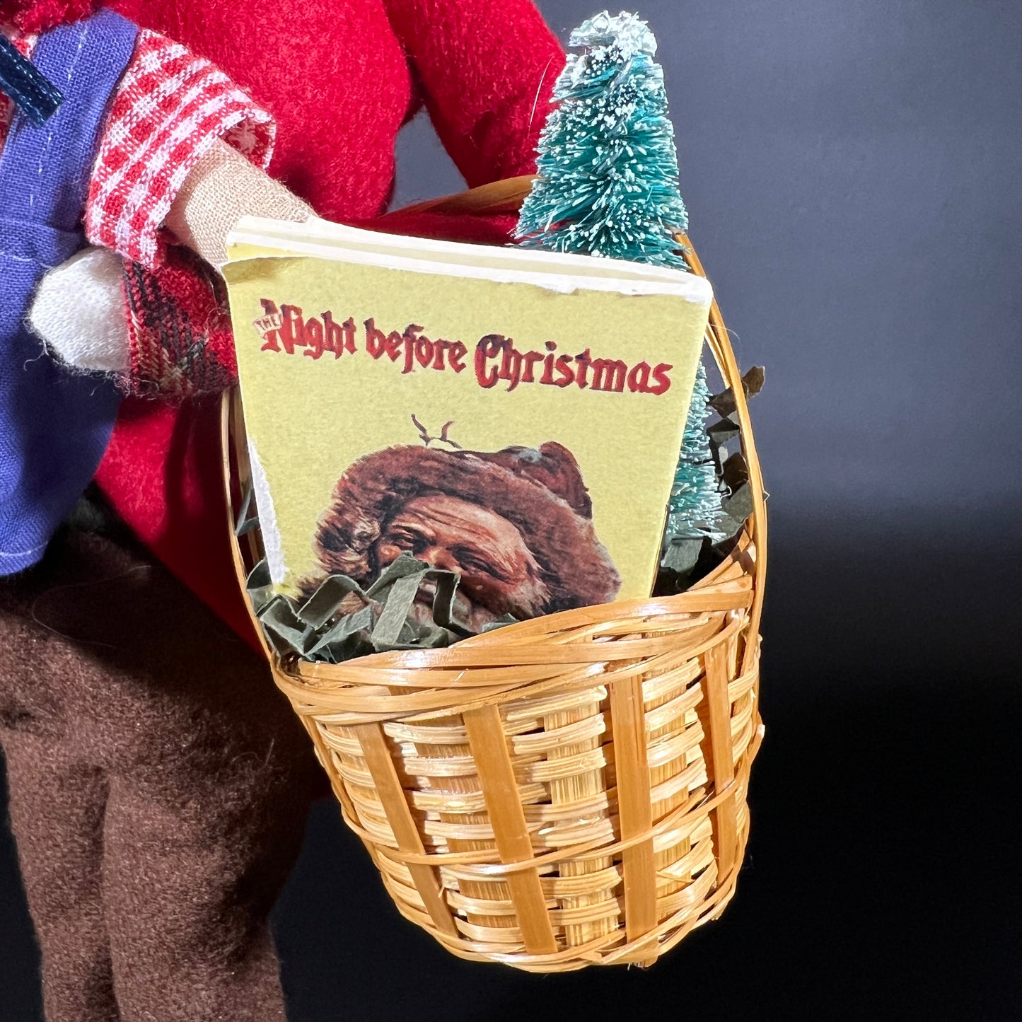 Byers Choice Doll - African American Man with Doll, Basket and Book