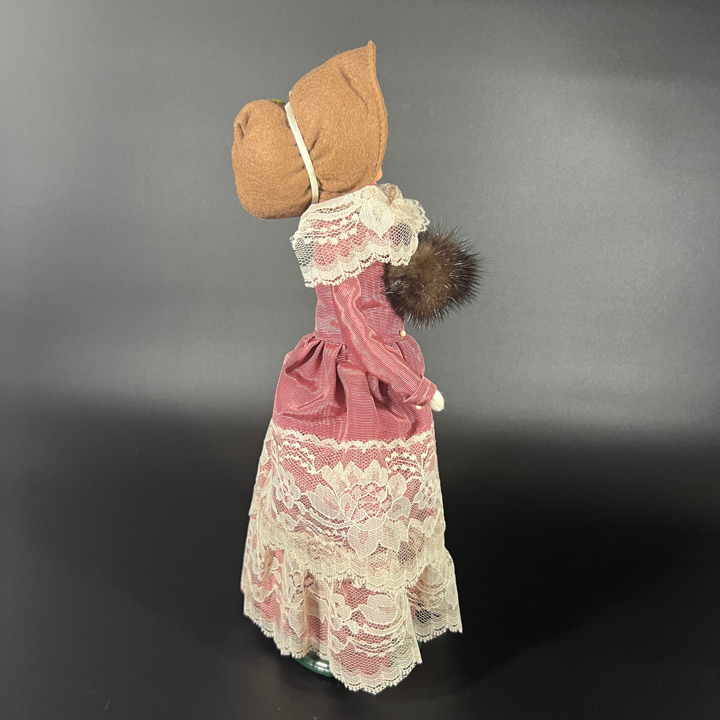 Byers Choice Doll - Victorian Woman with Purple and White Lace Dress