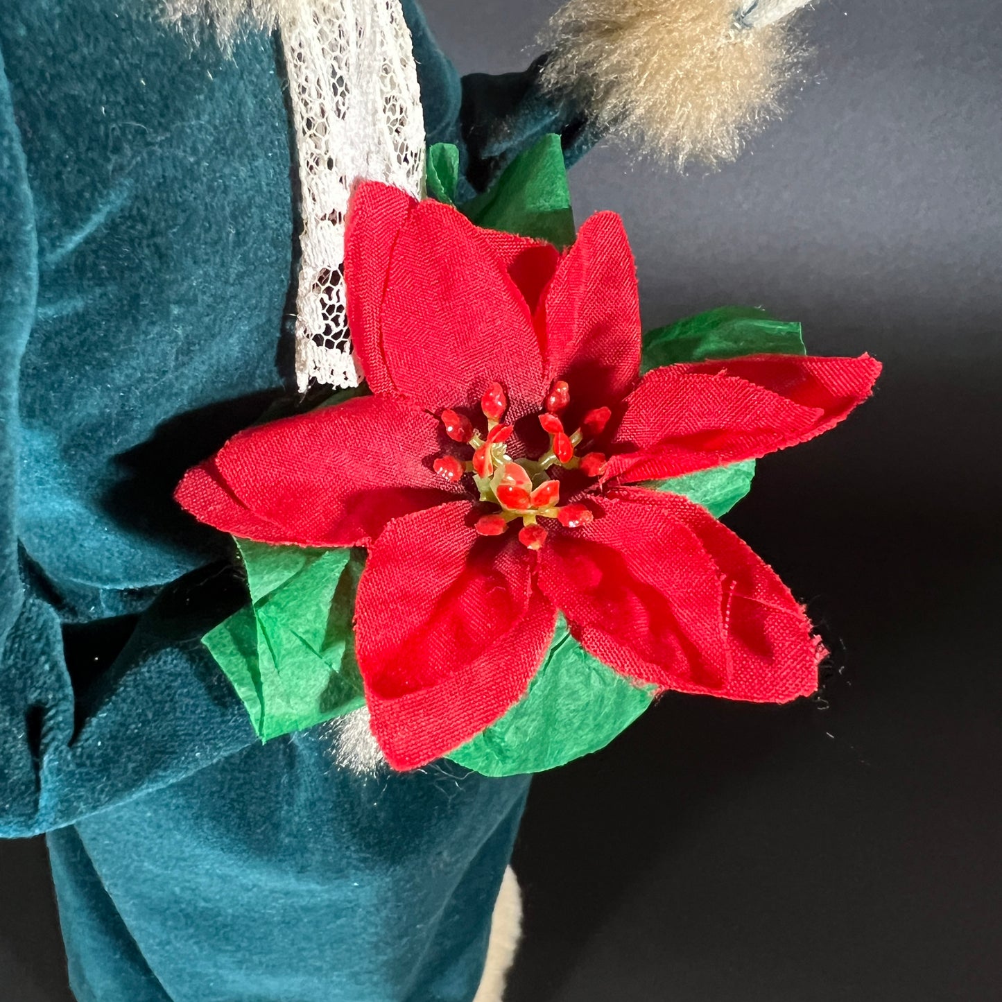 Byers Choice Doll - Woman Caroler Holding a Poinsettia