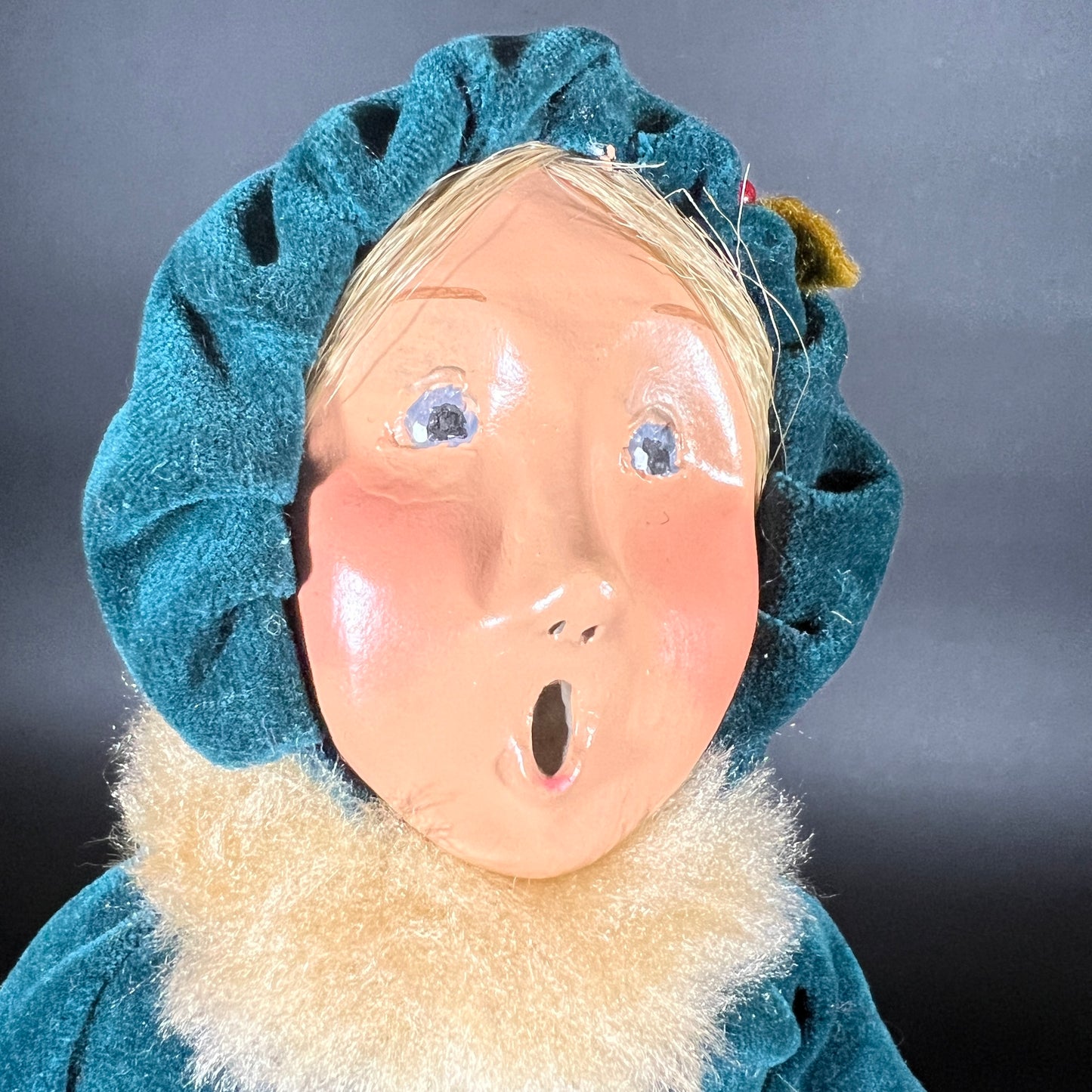 Byers Choice Doll - Woman Caroler Holding a Poinsettia