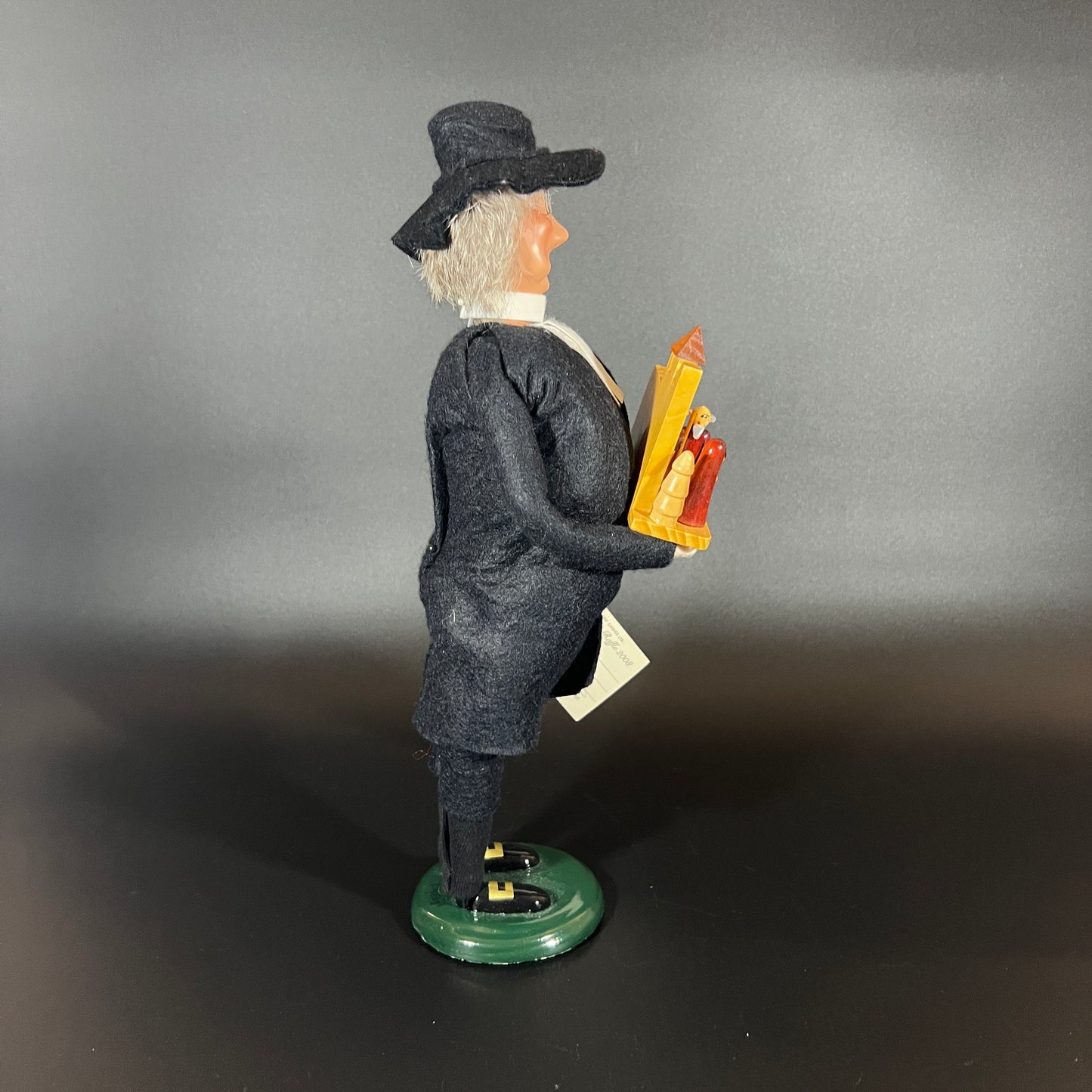Byers Choice Doll - Minister Caroler Holding a Wooden Nativity
