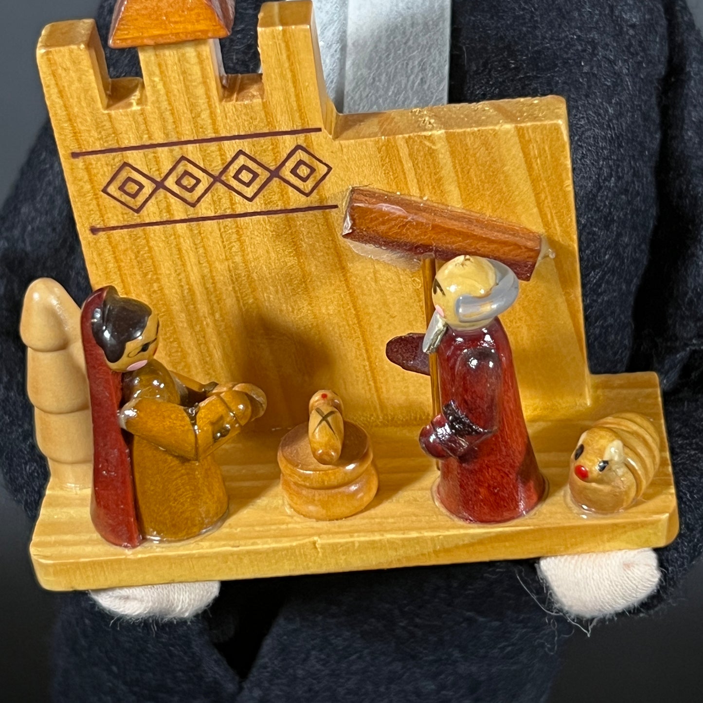 Byers Choice Doll - Minister Caroler Holding a Wooden Nativity