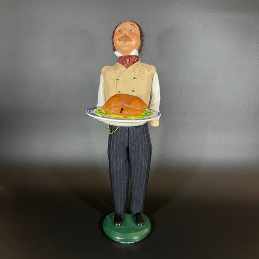 Byers Choice Doll - Man Caroler Holding Holiday Turkey