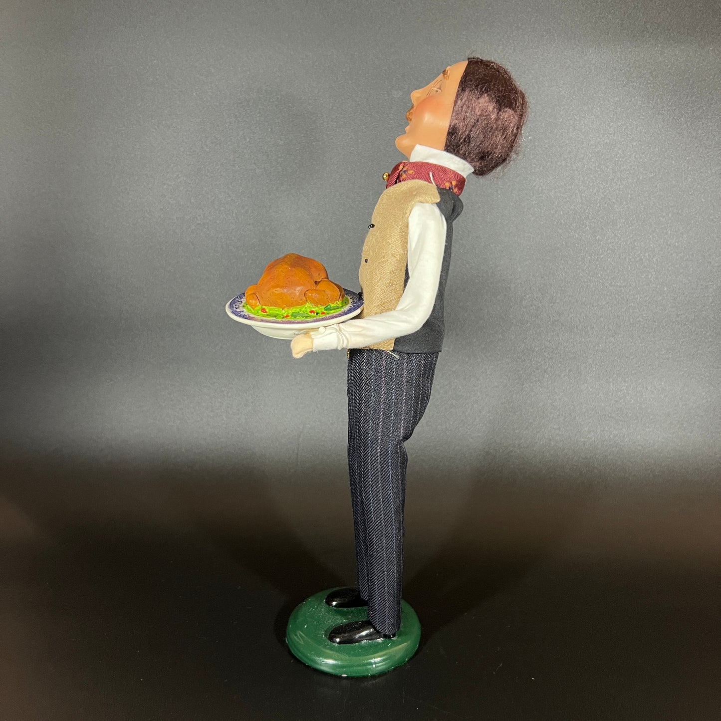 Byers Choice Doll - Man Caroler Holding Holiday Turkey