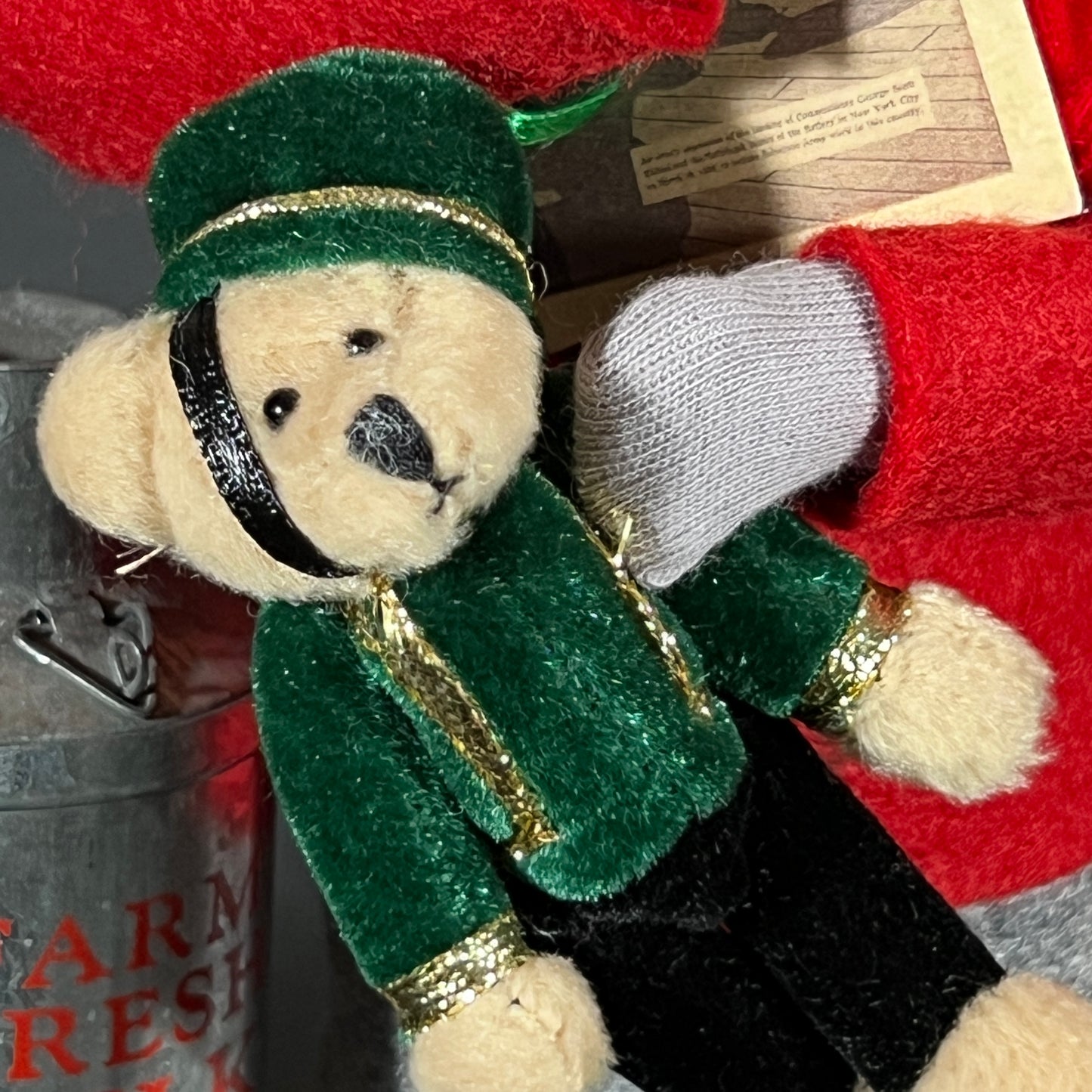 Byers Choice Doll - Traditional Shopper Man Holding Milk, Sheet Music and Teddy Bear