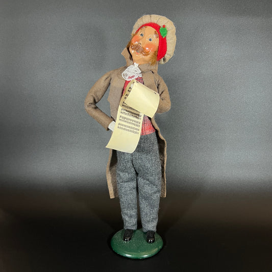 Byers Choice Doll - Man Caroler Holding Sheet Music