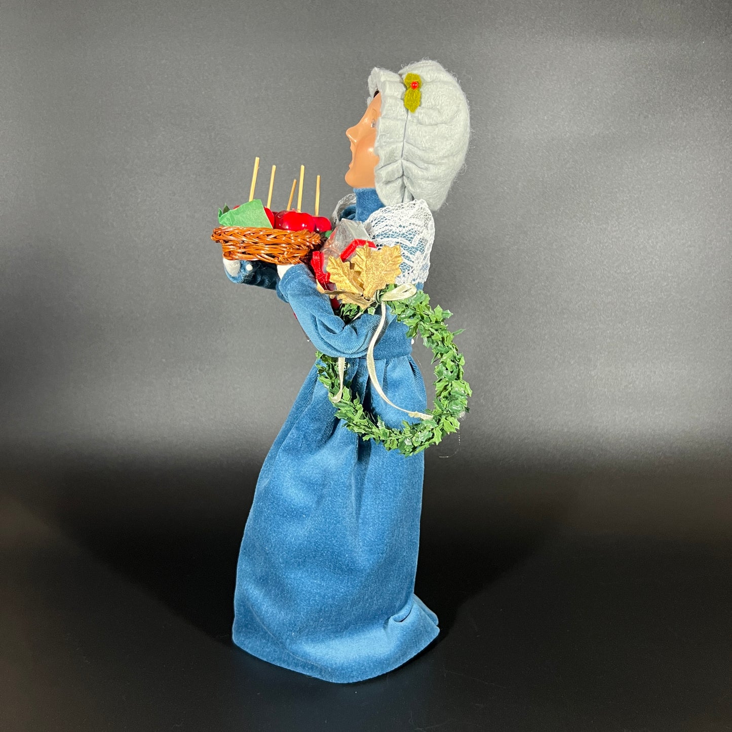 Byers Choice Doll - Victorian Shopper Woman Holding Candy Apples and Presents