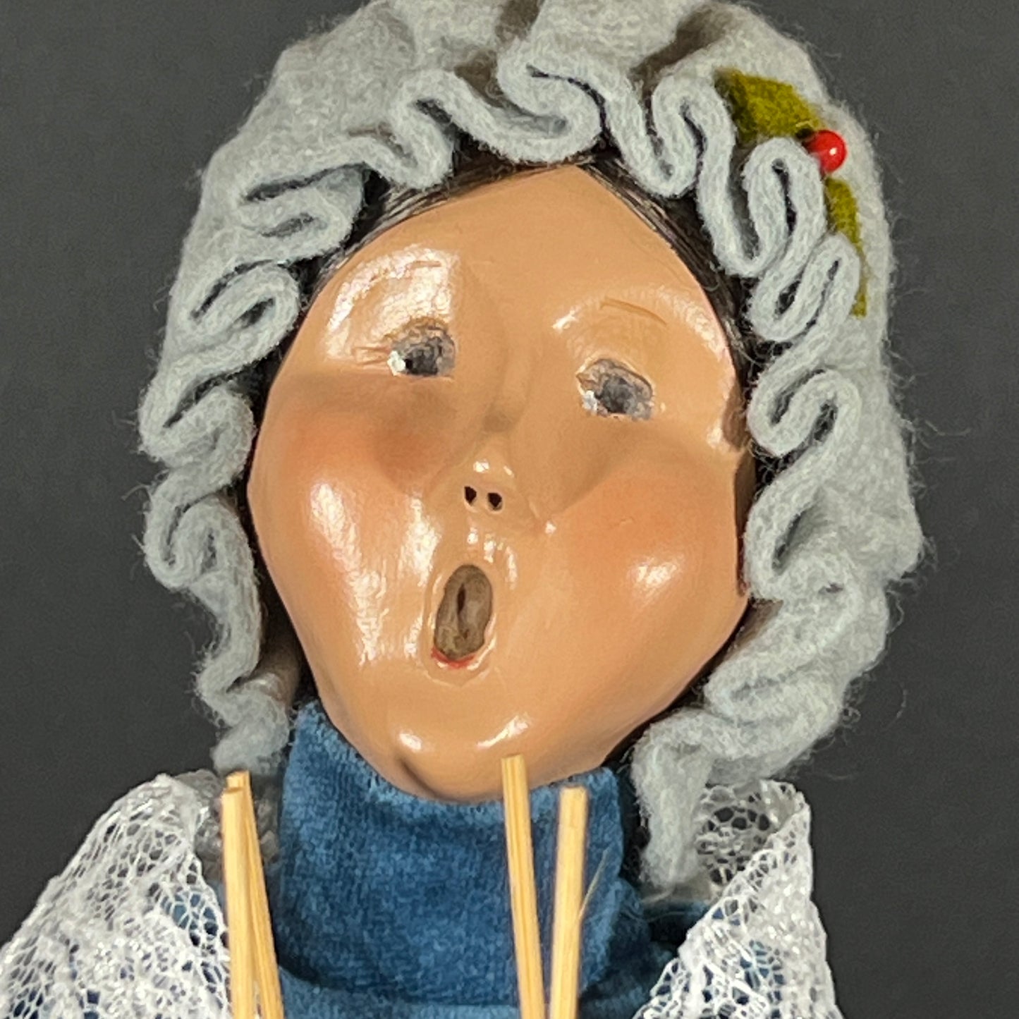 Byers Choice Doll - Victorian Shopper Woman Holding Candy Apples and Presents