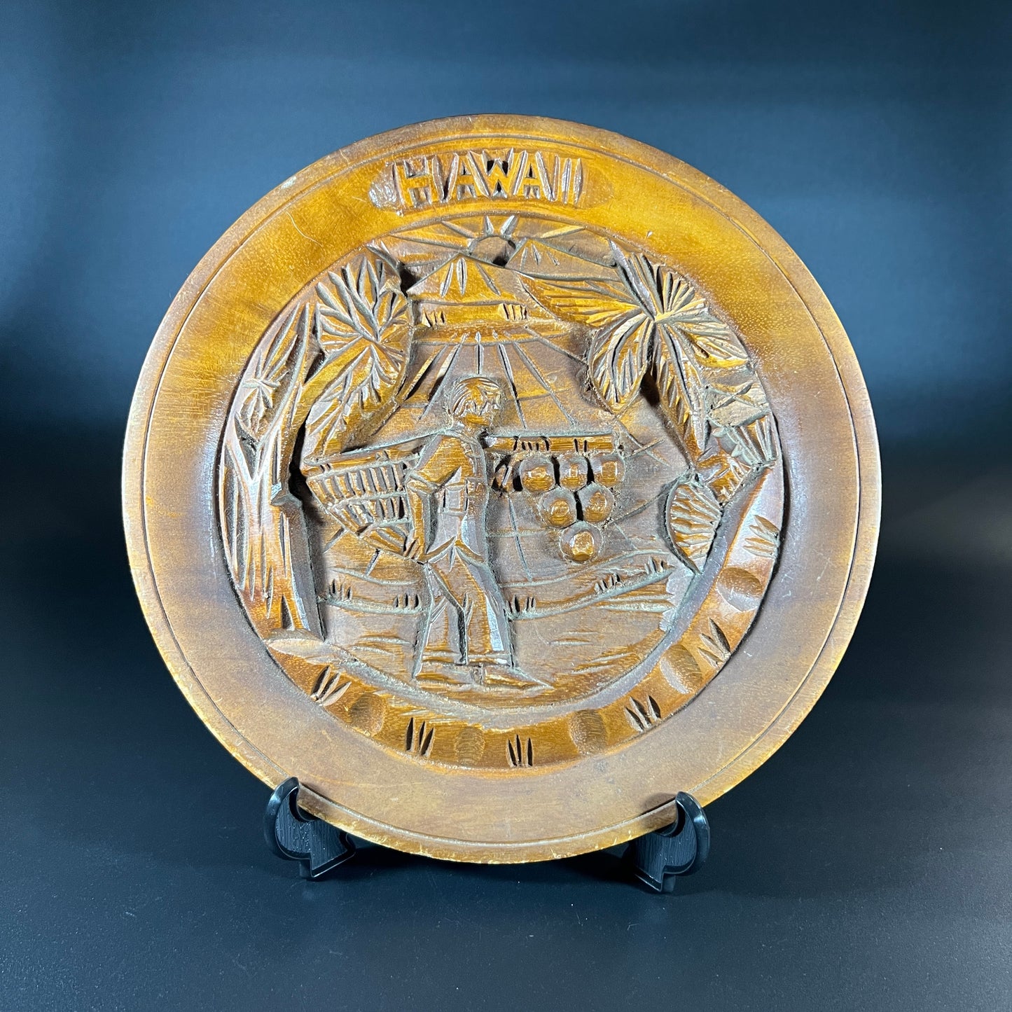 Hawaiian Wood Souvenir Plate