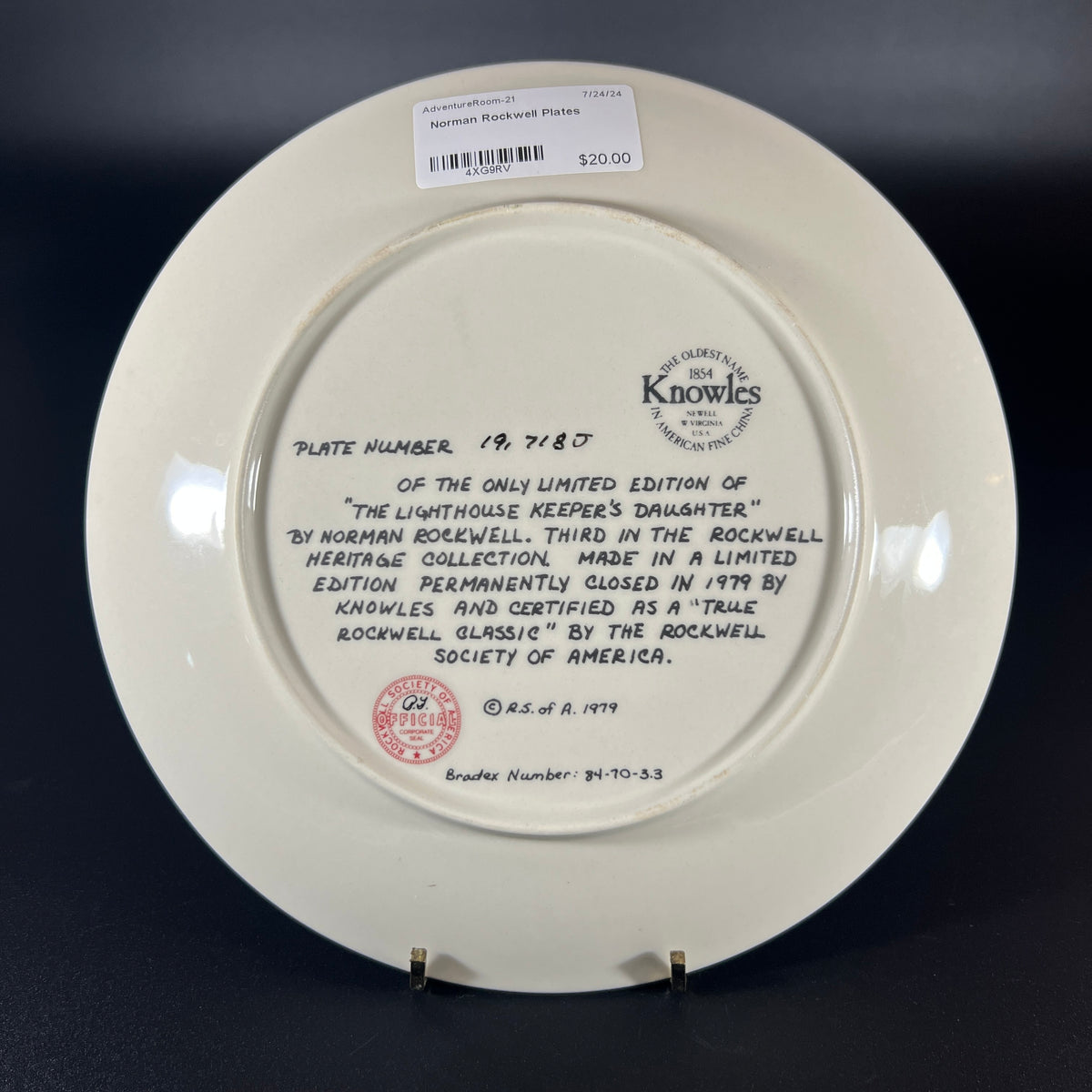 Norman Rockwell Collector Plates - Vintage Set of 4 - 1970s–1980s 8.5”