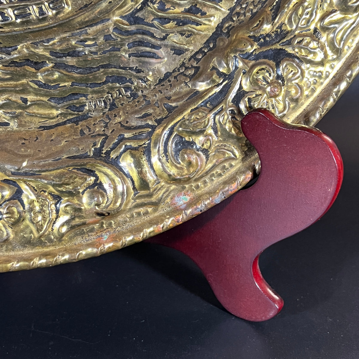 Embossed Brass Clipper Ship Wall Plaque