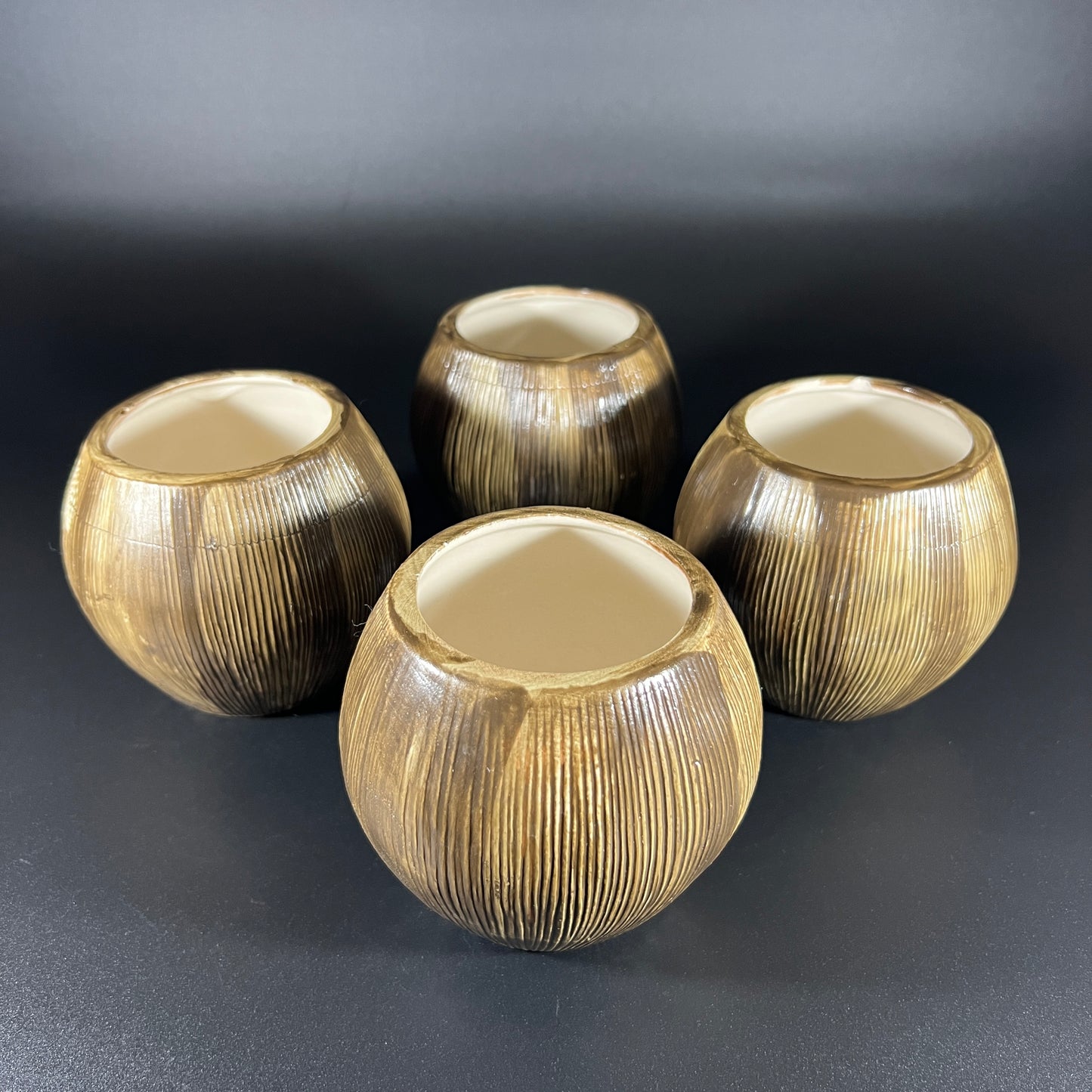 Orchids of Hawaii Striated Coconut Mugs