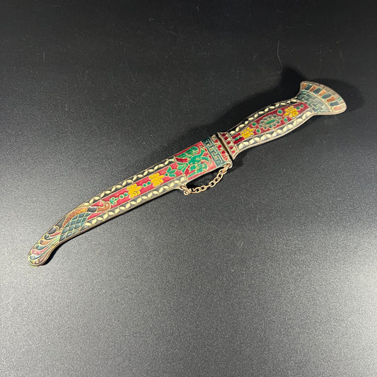 Russian Cloisonné Enamel Dagger with Sheath