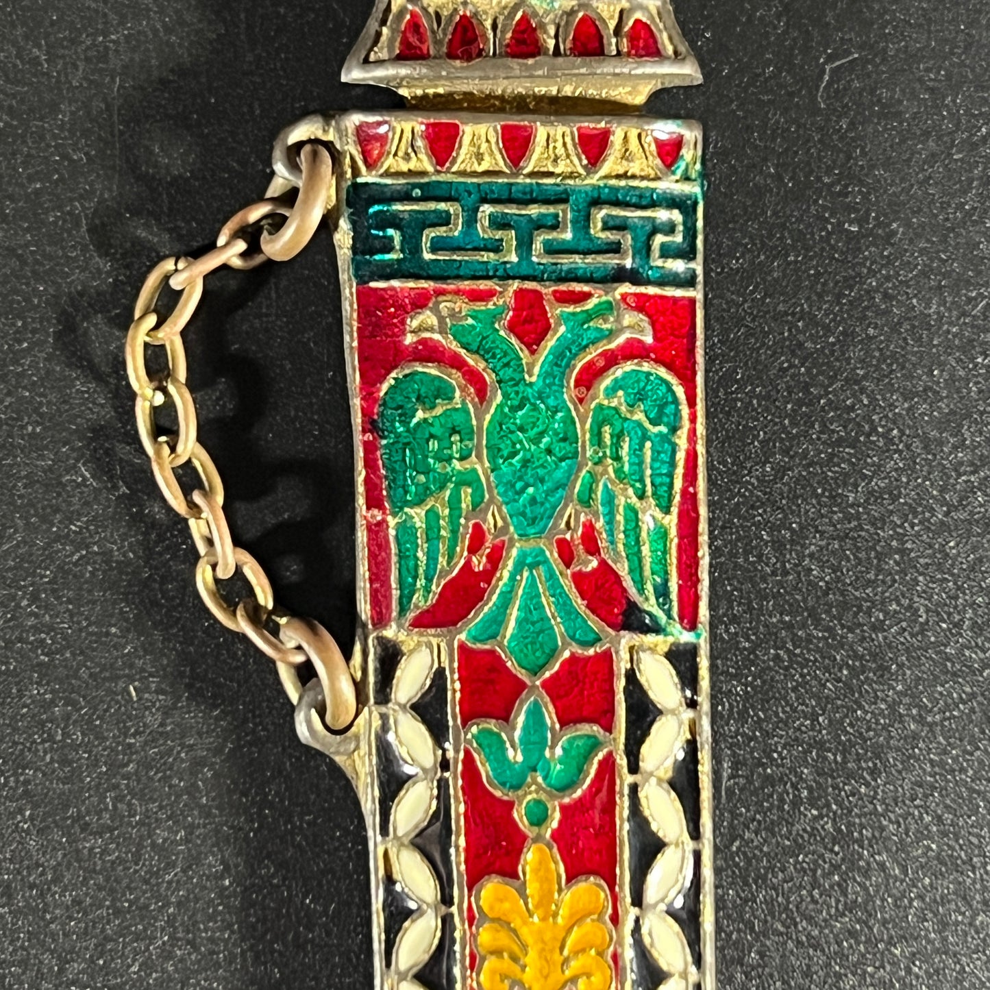 Russian Cloisonné Enamel Dagger with Sheath