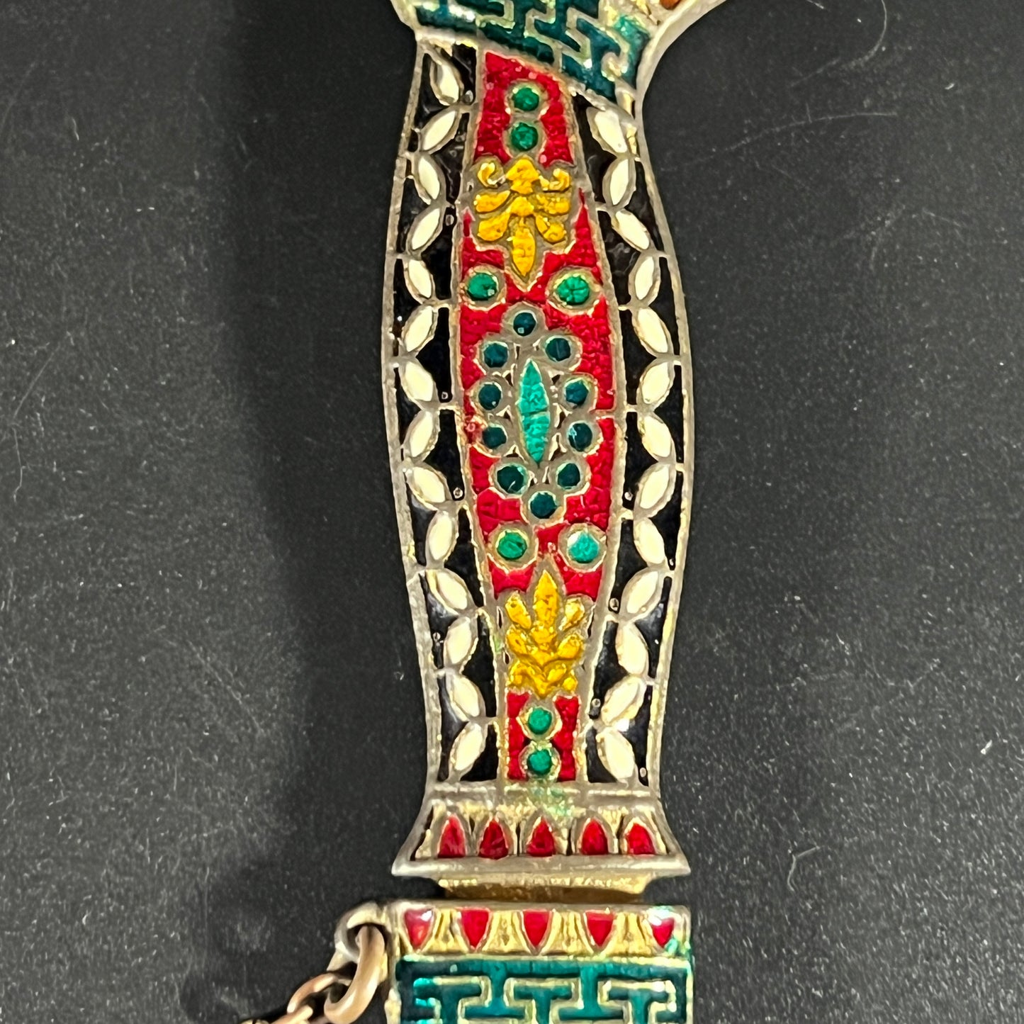 Russian Cloisonné Enamel Dagger with Sheath