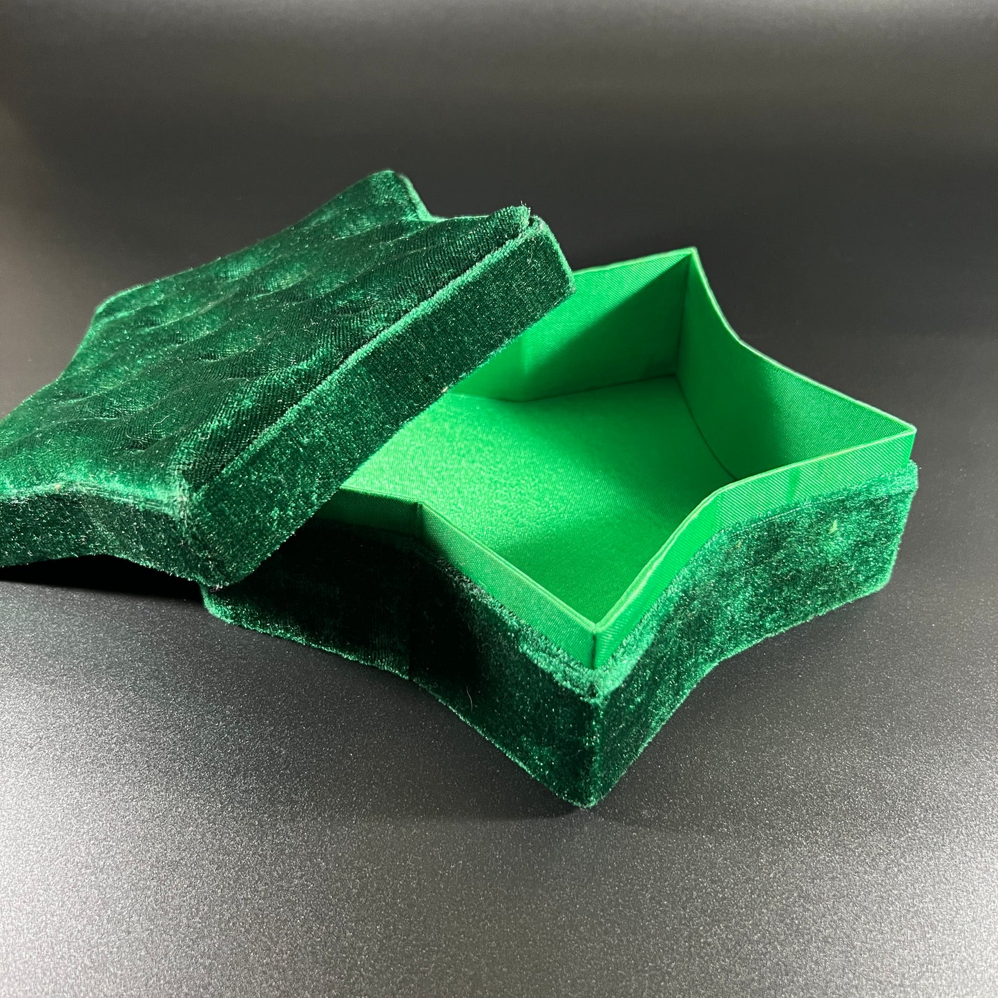 Green Velvet Plush Star Gift Box
