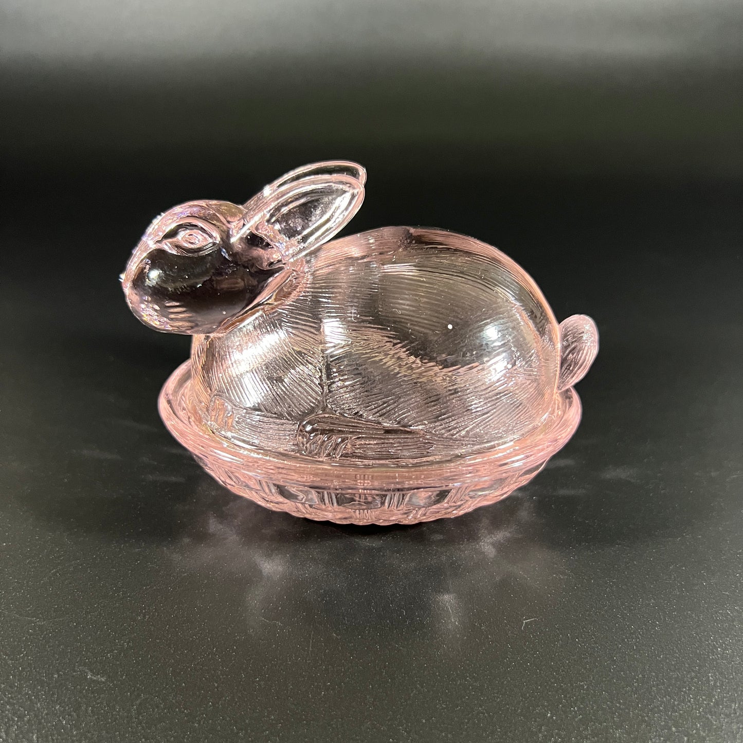 Pink Rabbit Candy Dish with Lid
