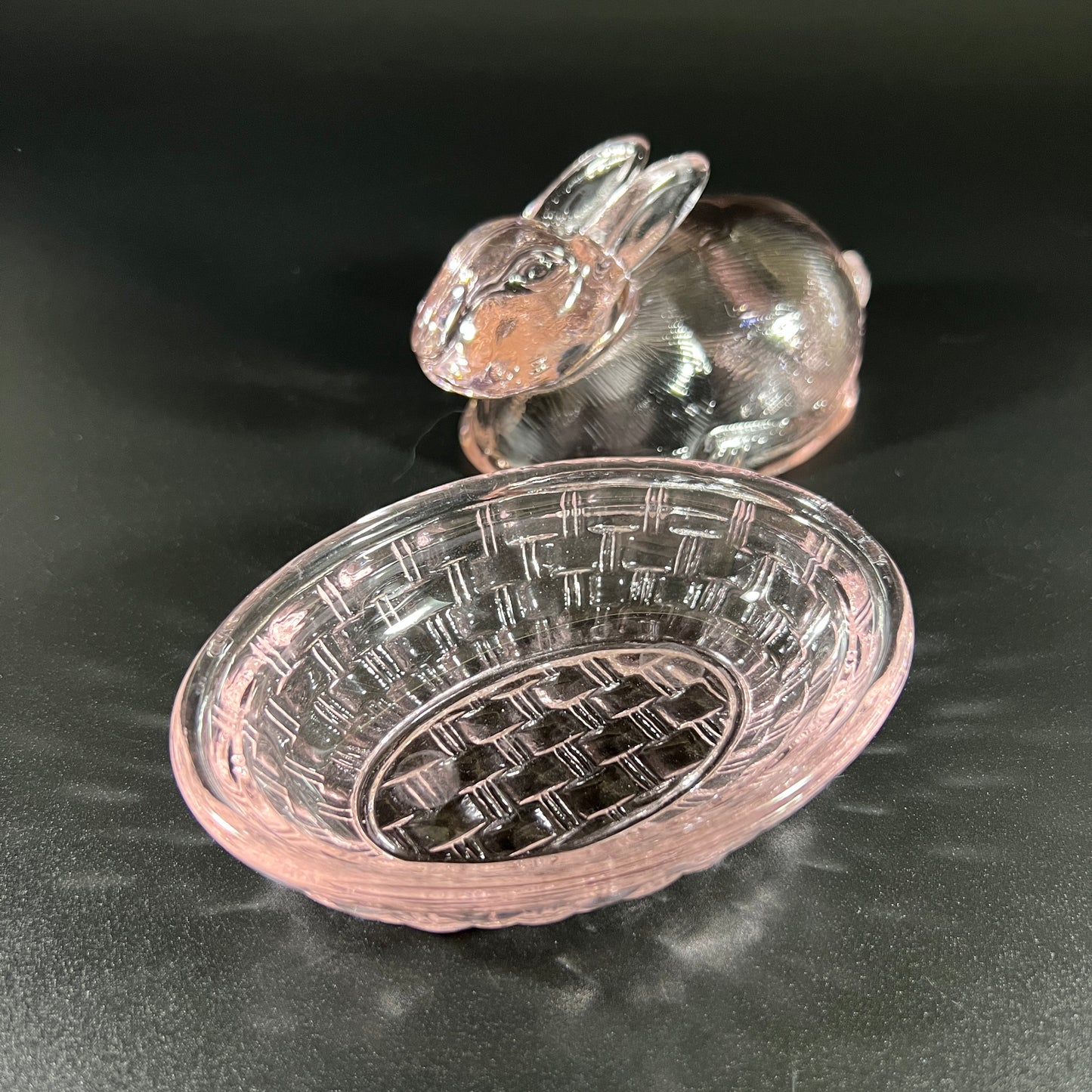 Pink Rabbit Candy Dish with Lid