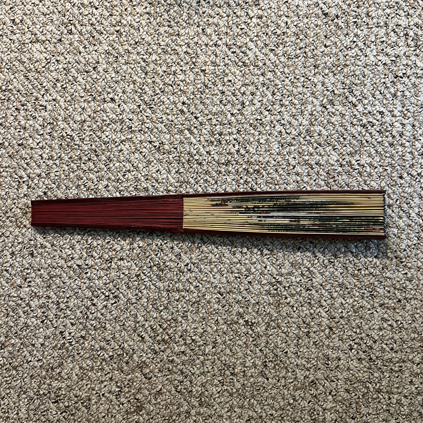 Large Hand-Painted Asian Fan