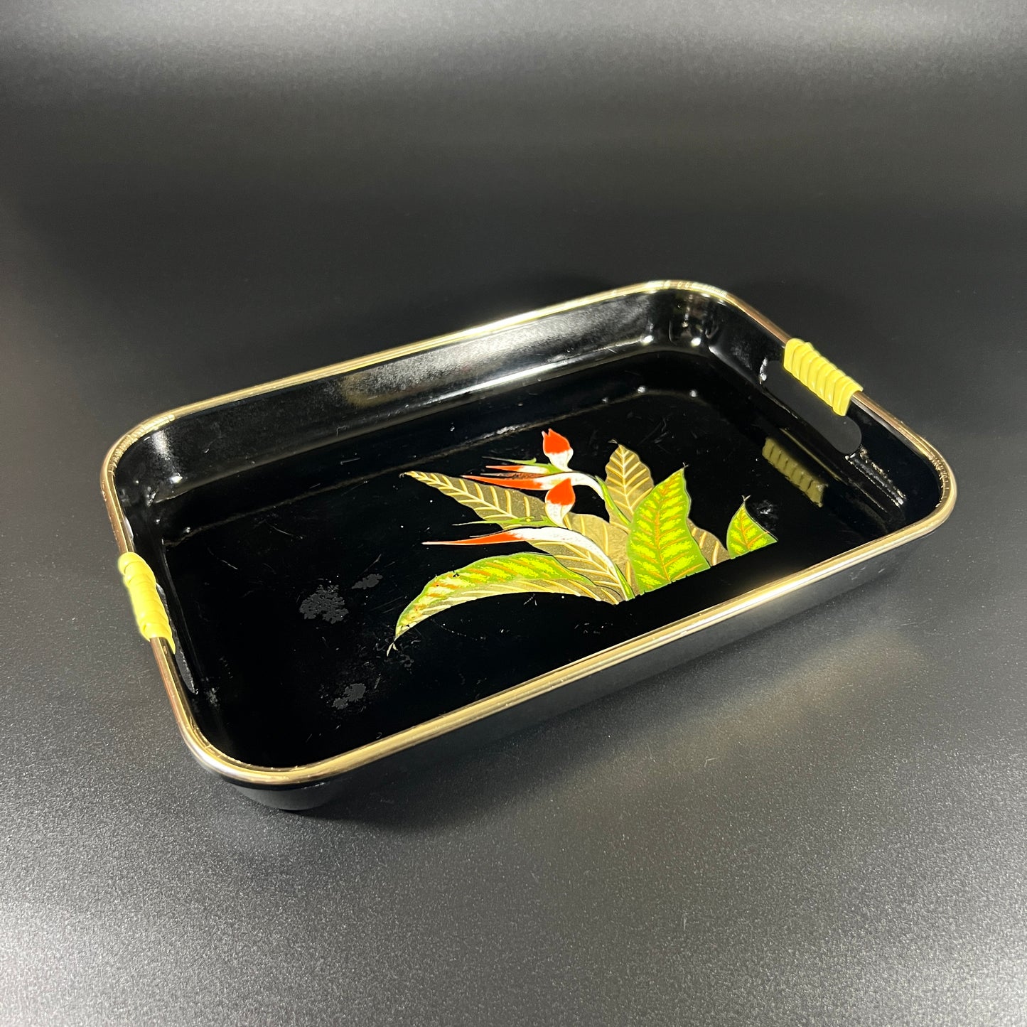 Hand painted Lacquer Asian Tray