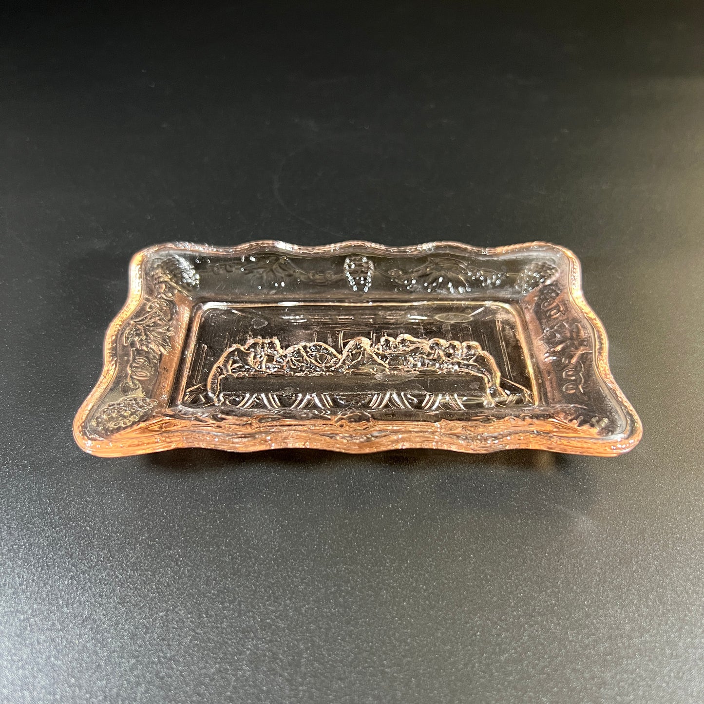 Pink Last Supper Depression Glass