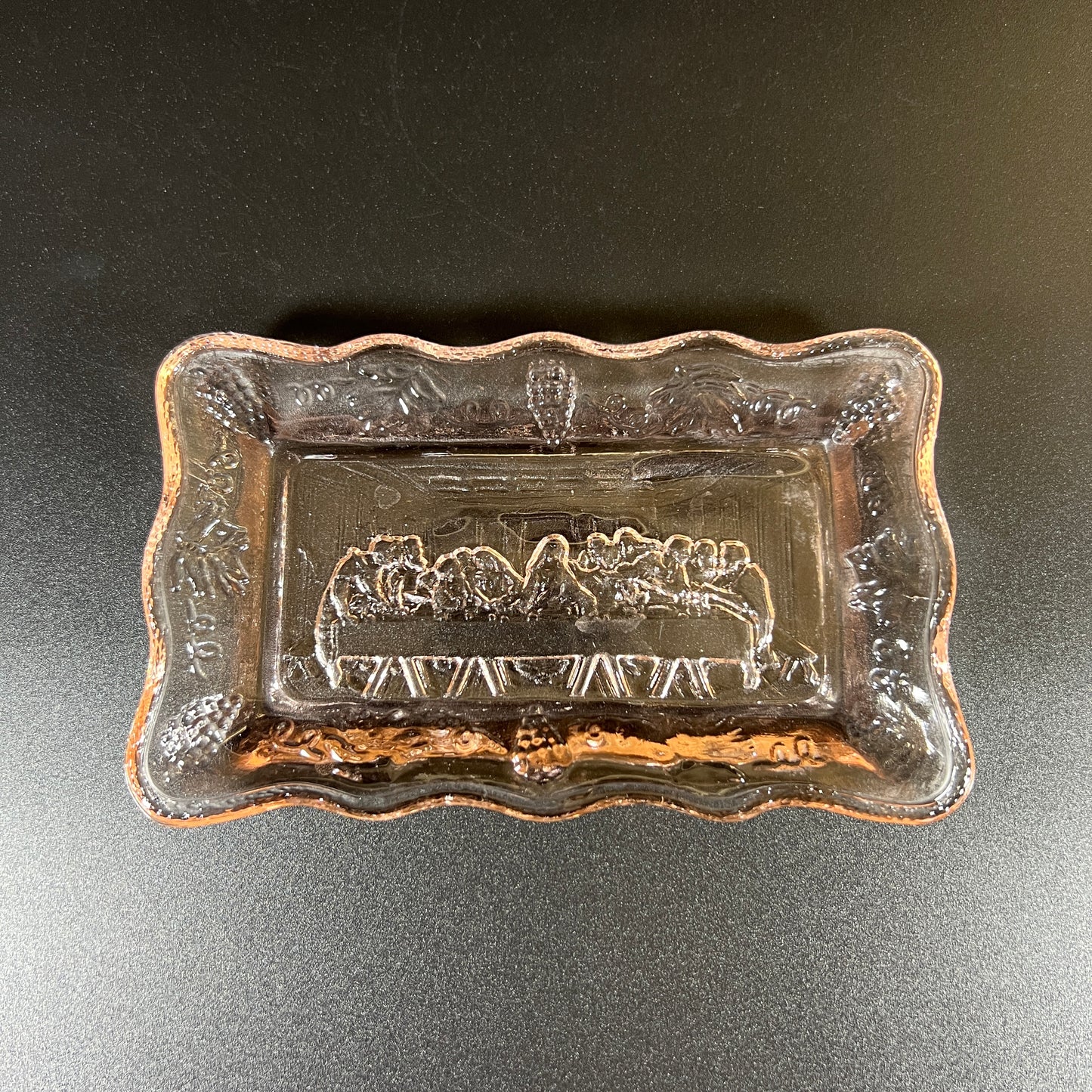 Pink Last Supper Depression Glass