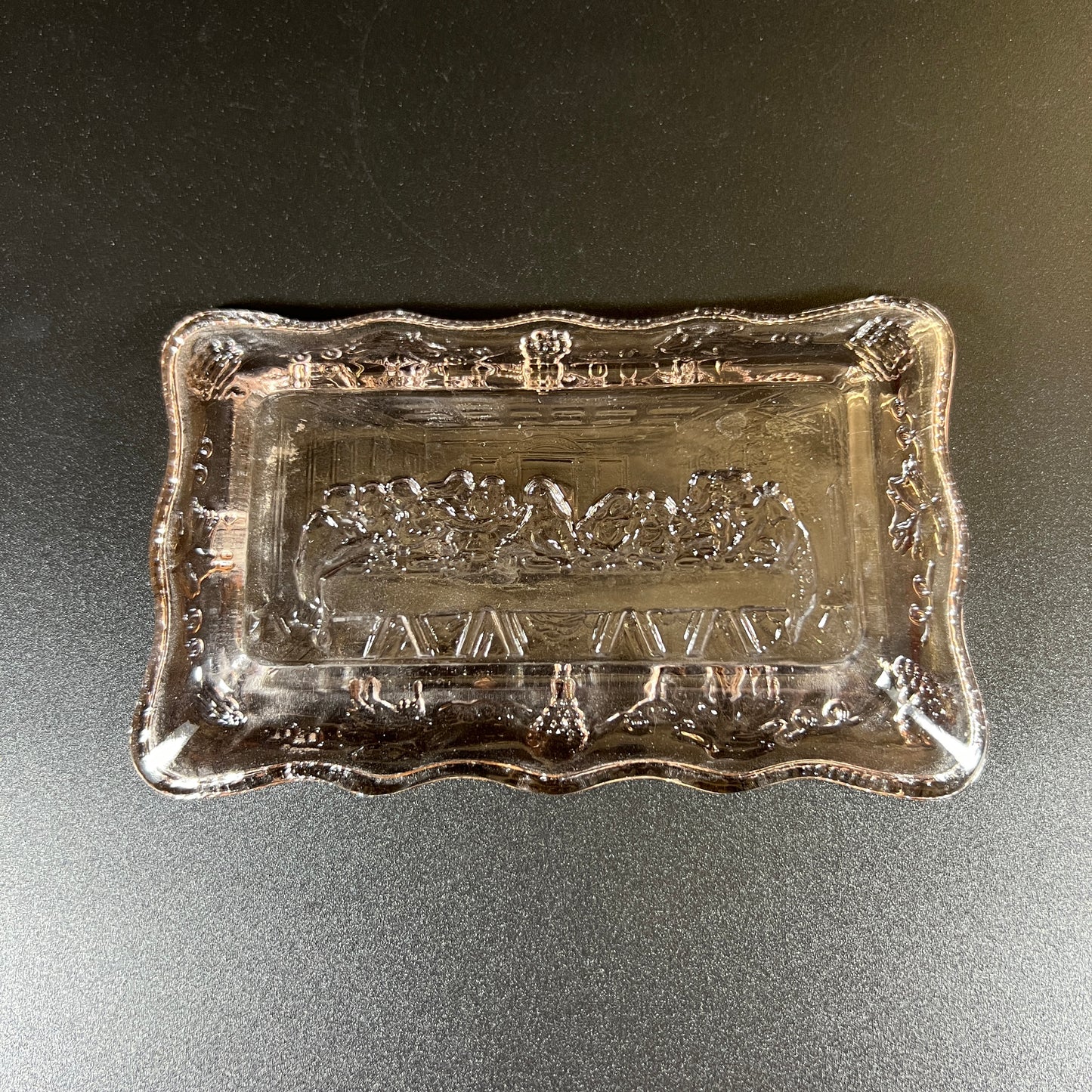 Pink Last Supper Depression Glass