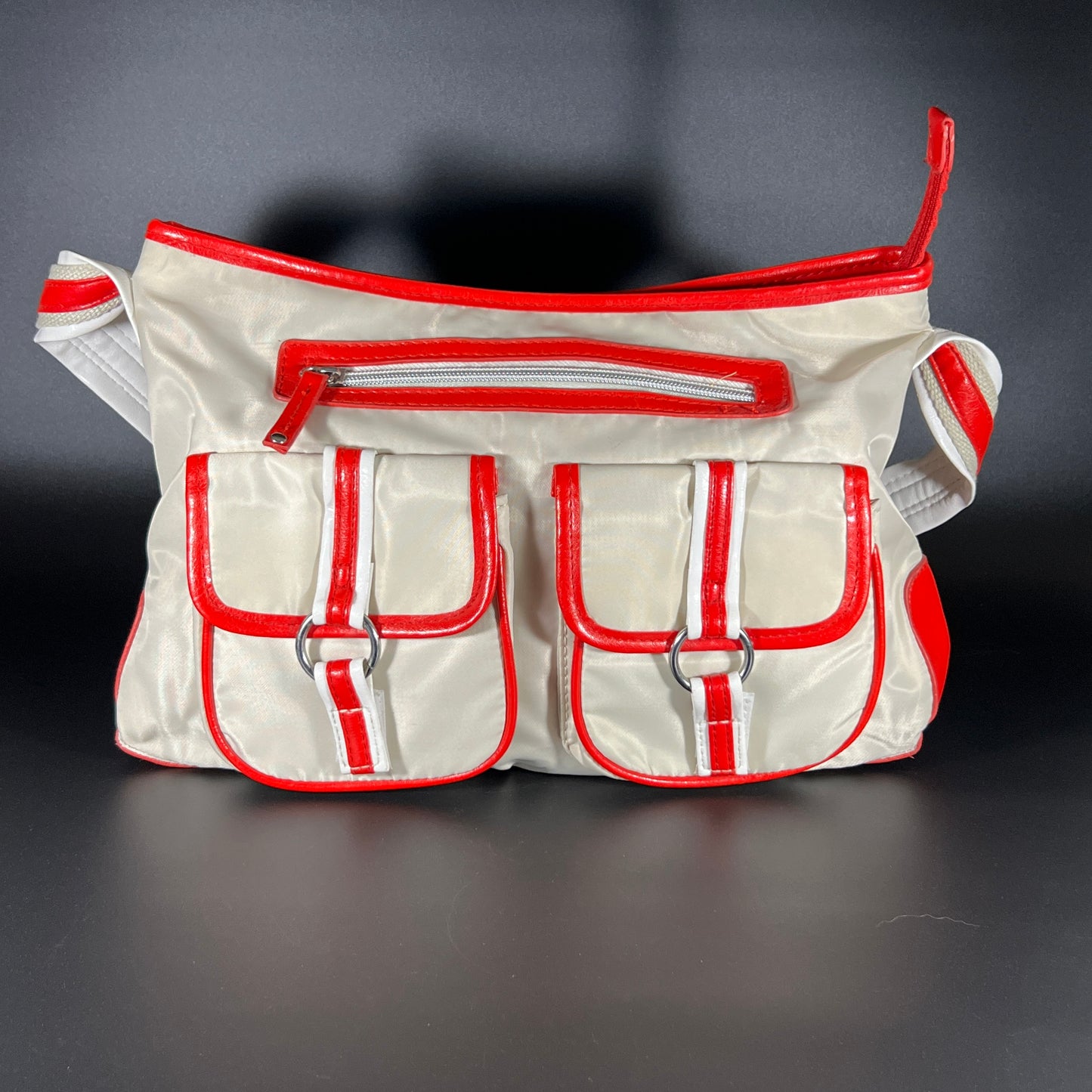 Vintage Red & White Handbag