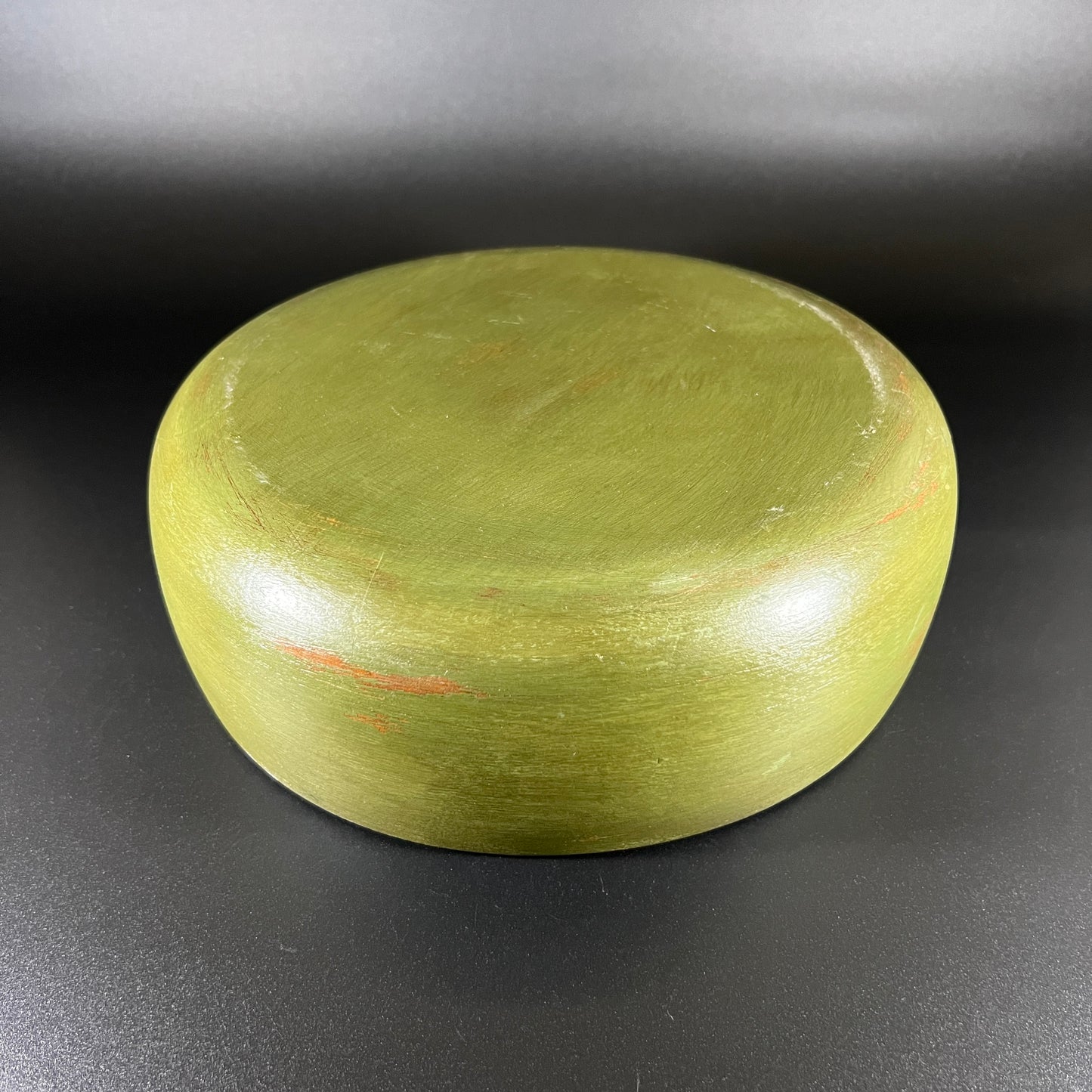 Minimalistic Olive Green Wooden Bowl