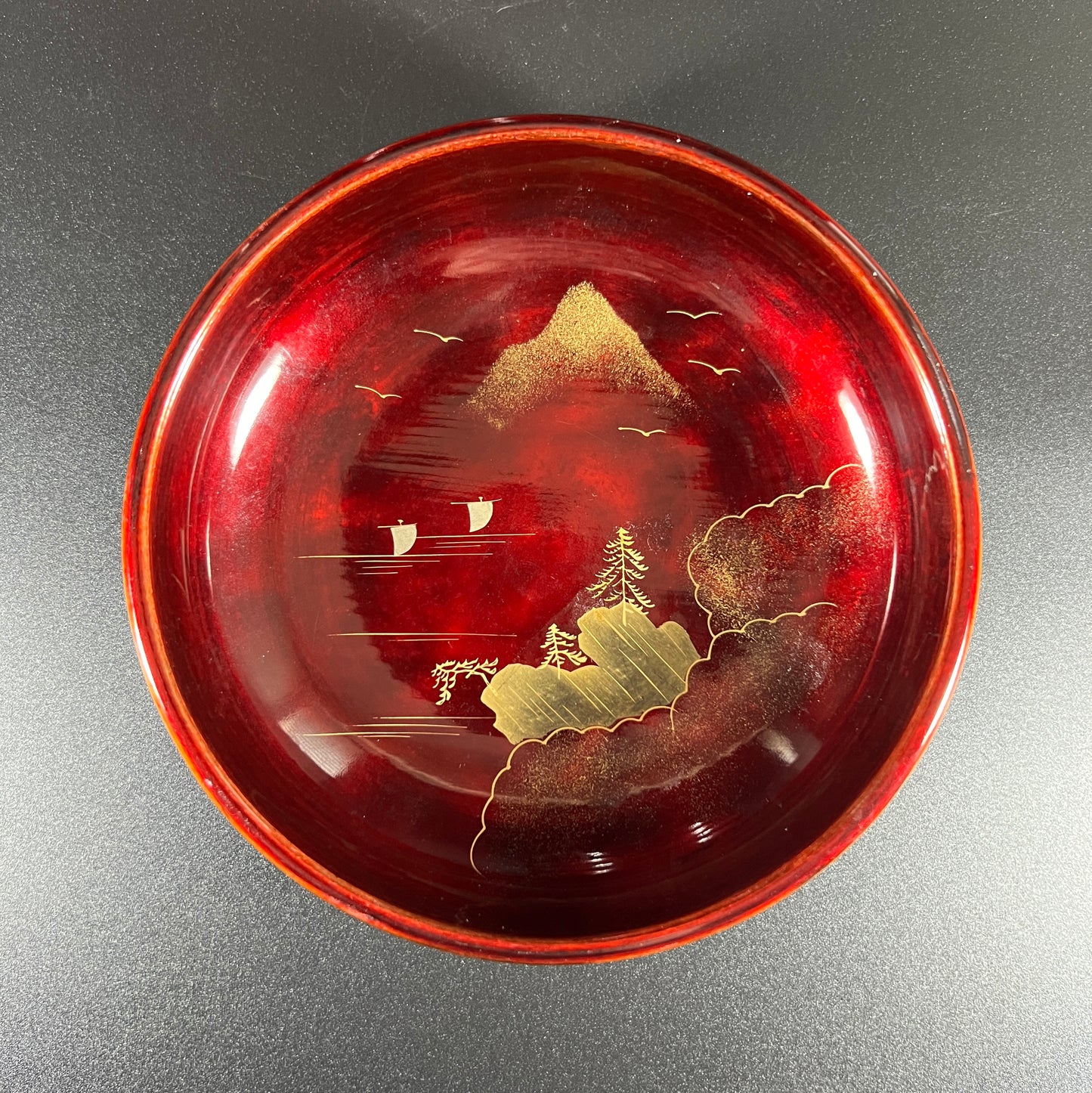 Japanese Hand Painted Lacquerware Serving Set