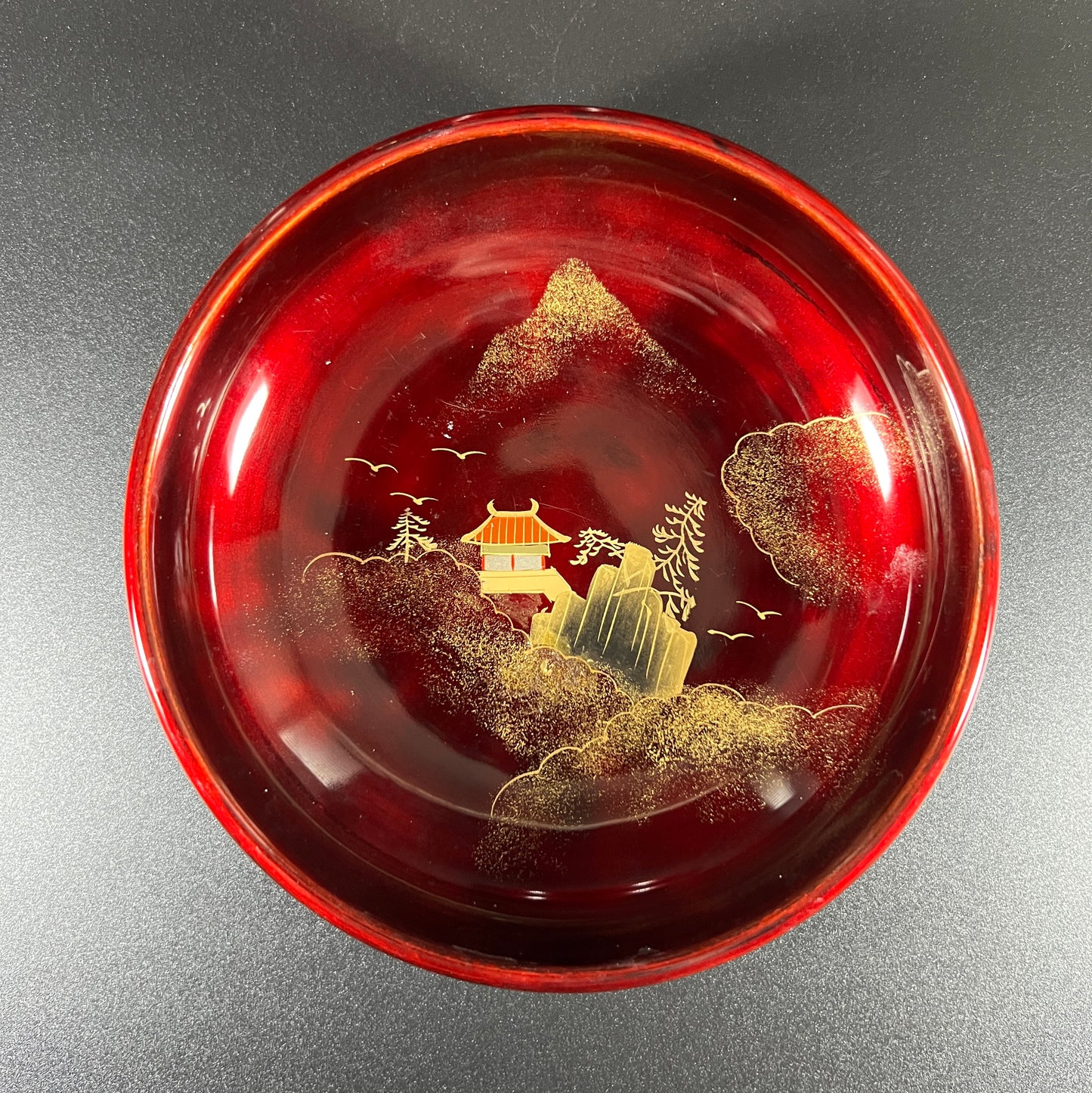 Japanese Hand Painted Lacquerware Serving Set