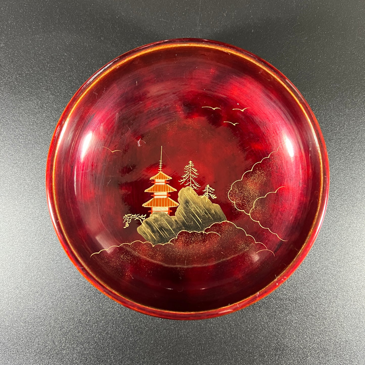 Japanese Hand Painted Lacquerware Serving Set