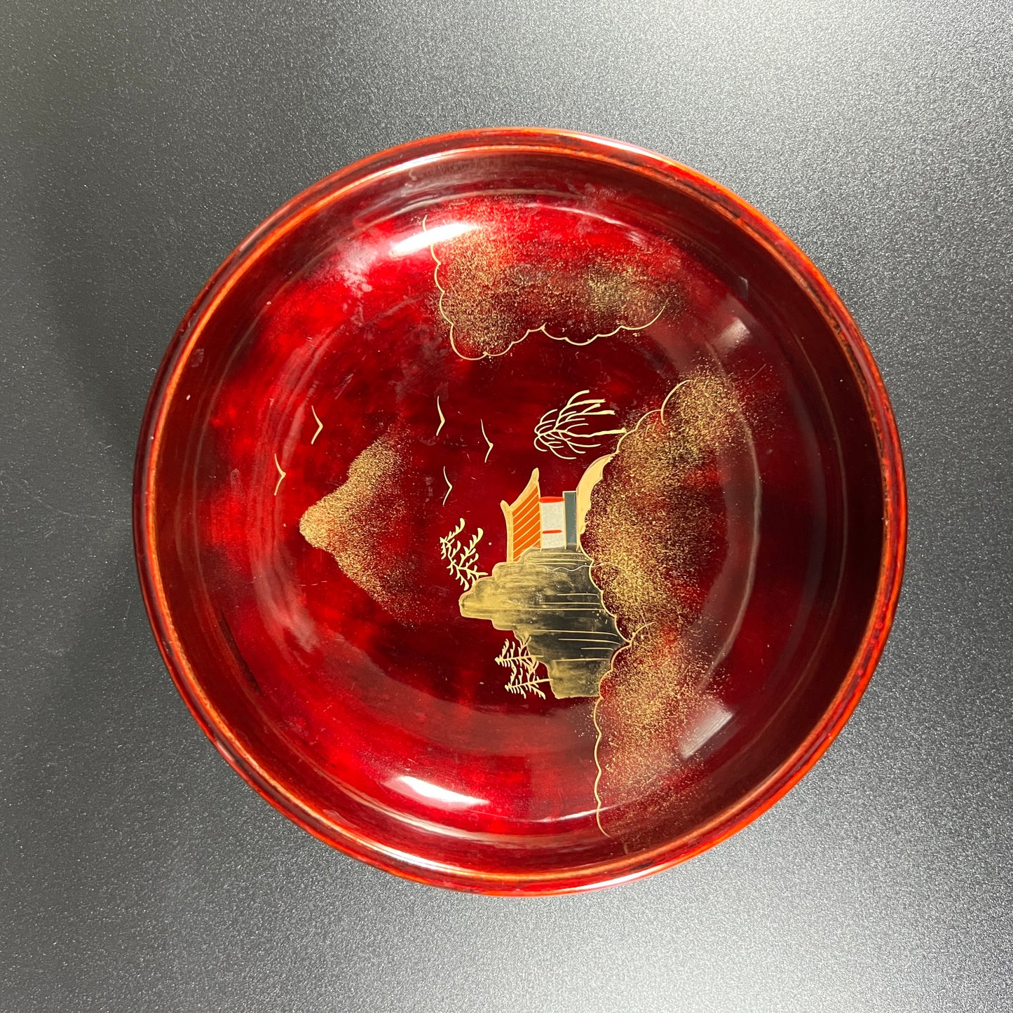 Japanese Hand Painted Lacquerware Serving Set