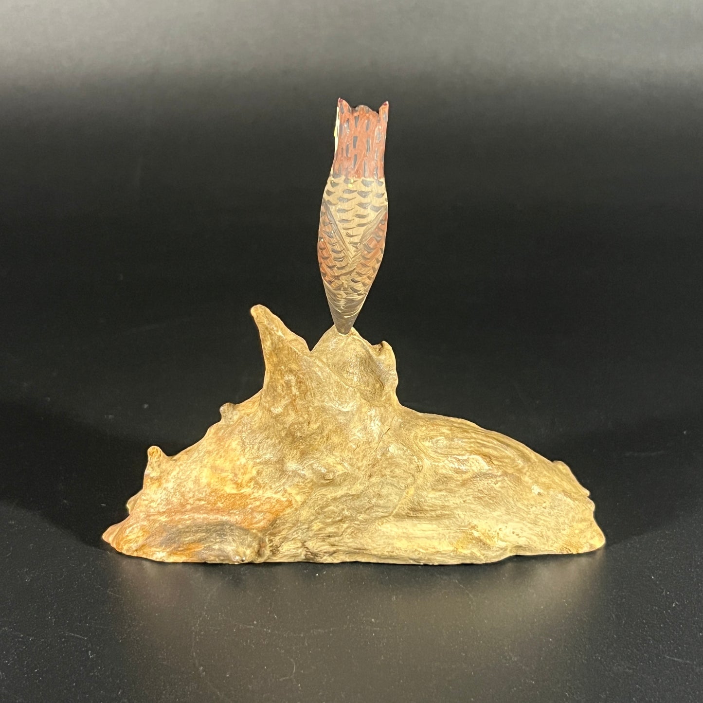 Owl Sculpture on Driftwood