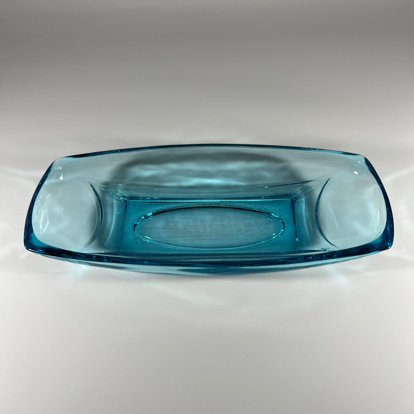 Hazel Atlas Aqua Blue Relish Bowl