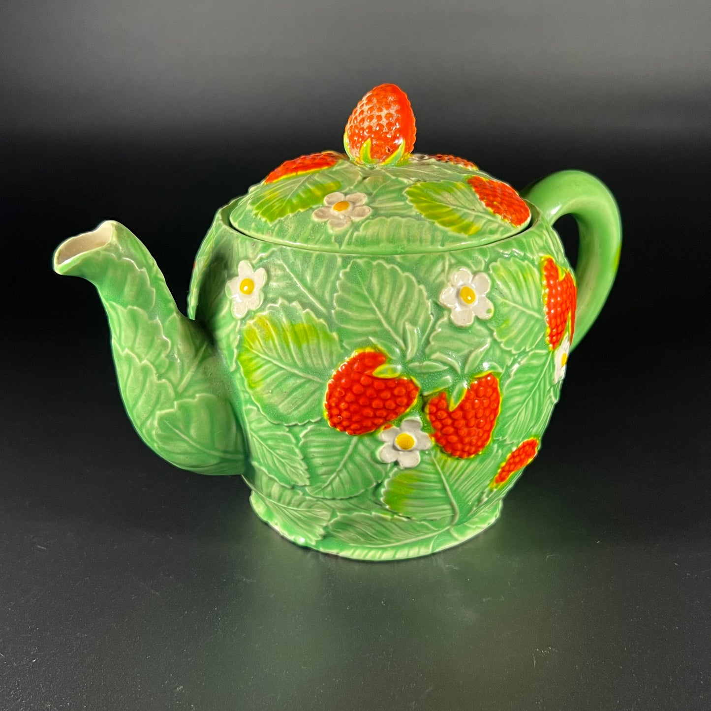 Vintage Strawberry Teapot