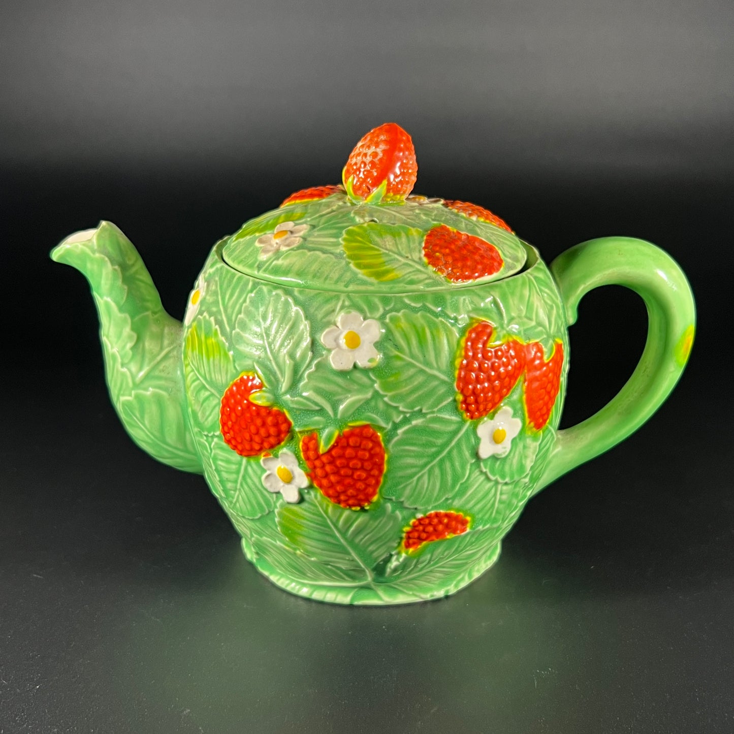 Vintage Strawberry Teapot