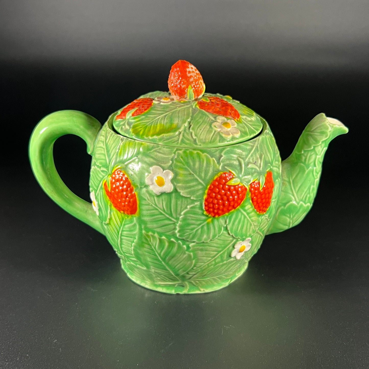 Vintage Strawberry Teapot