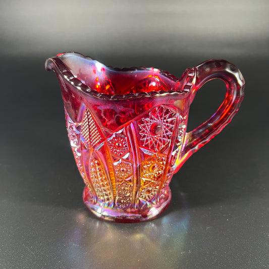 Indiana Red Carnival Glass Creamer