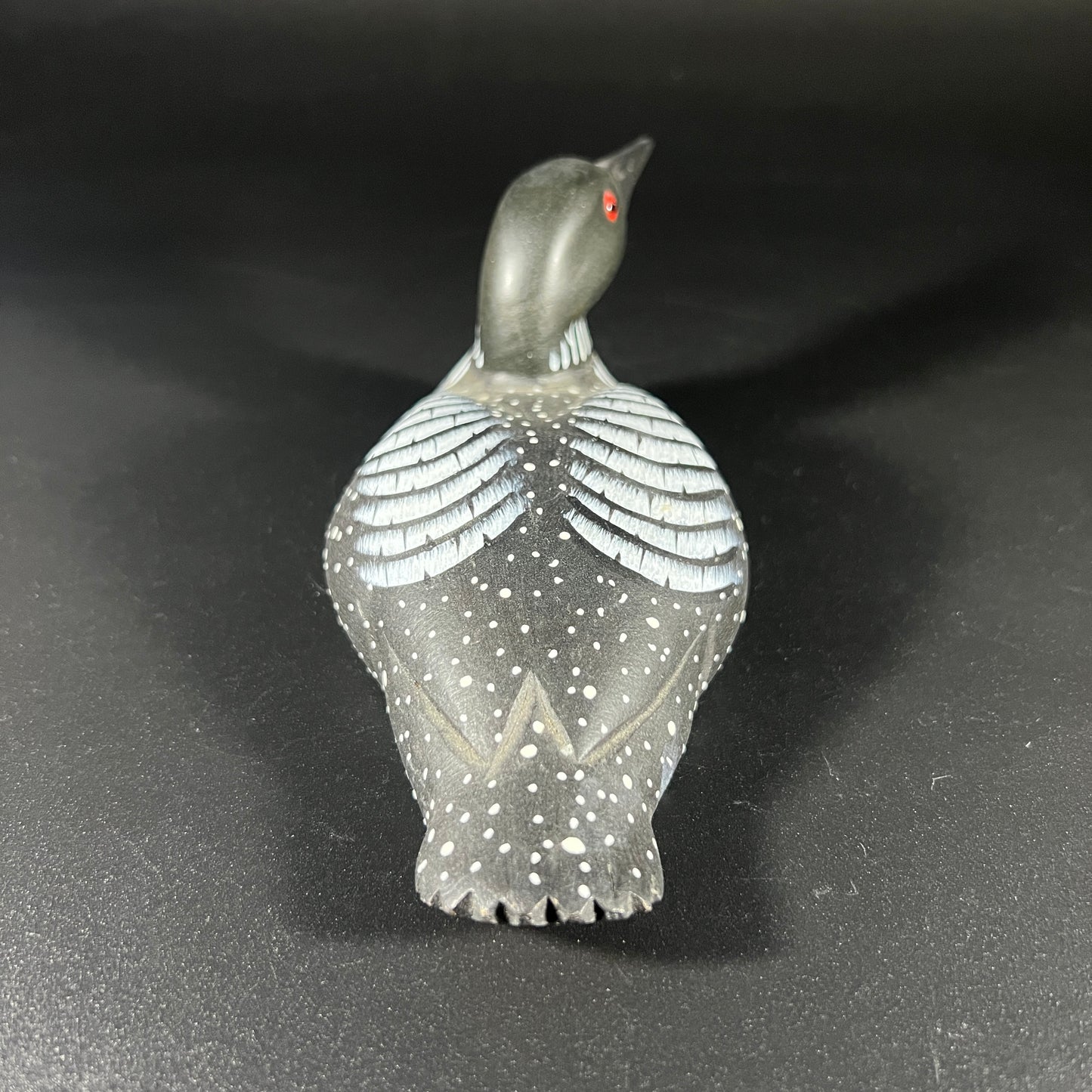 Hand Crafted Black Loon Decoy