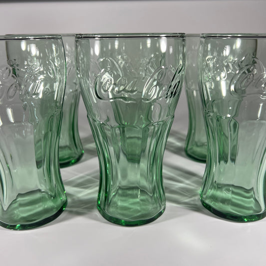Green Coca-Cola Glass set of 6