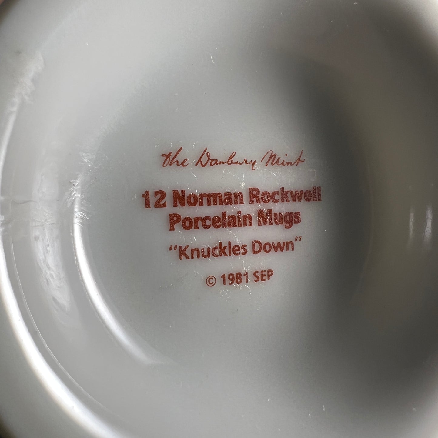 Norman Rockwell Mug "Knuckles Down" (1981)