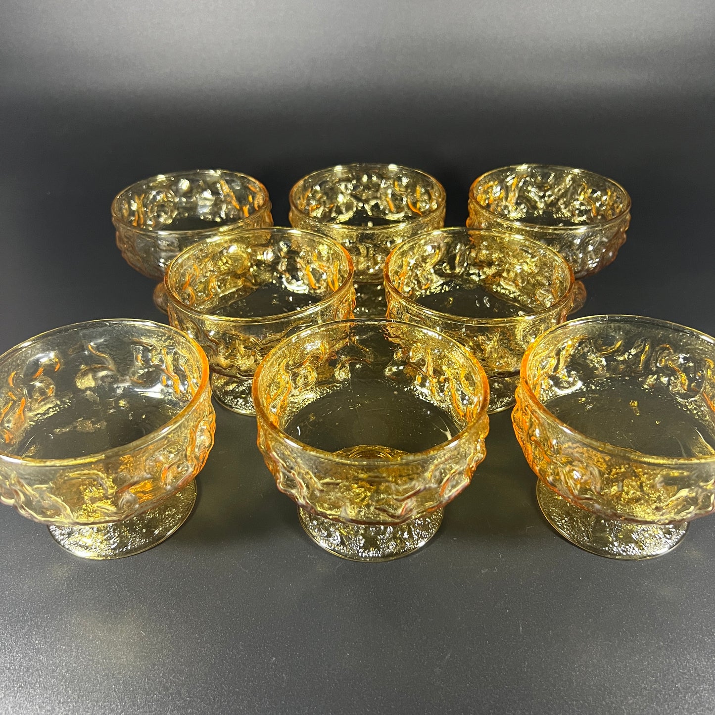 Anchor Hocking Milano Honey Gold Dessert Dish Set