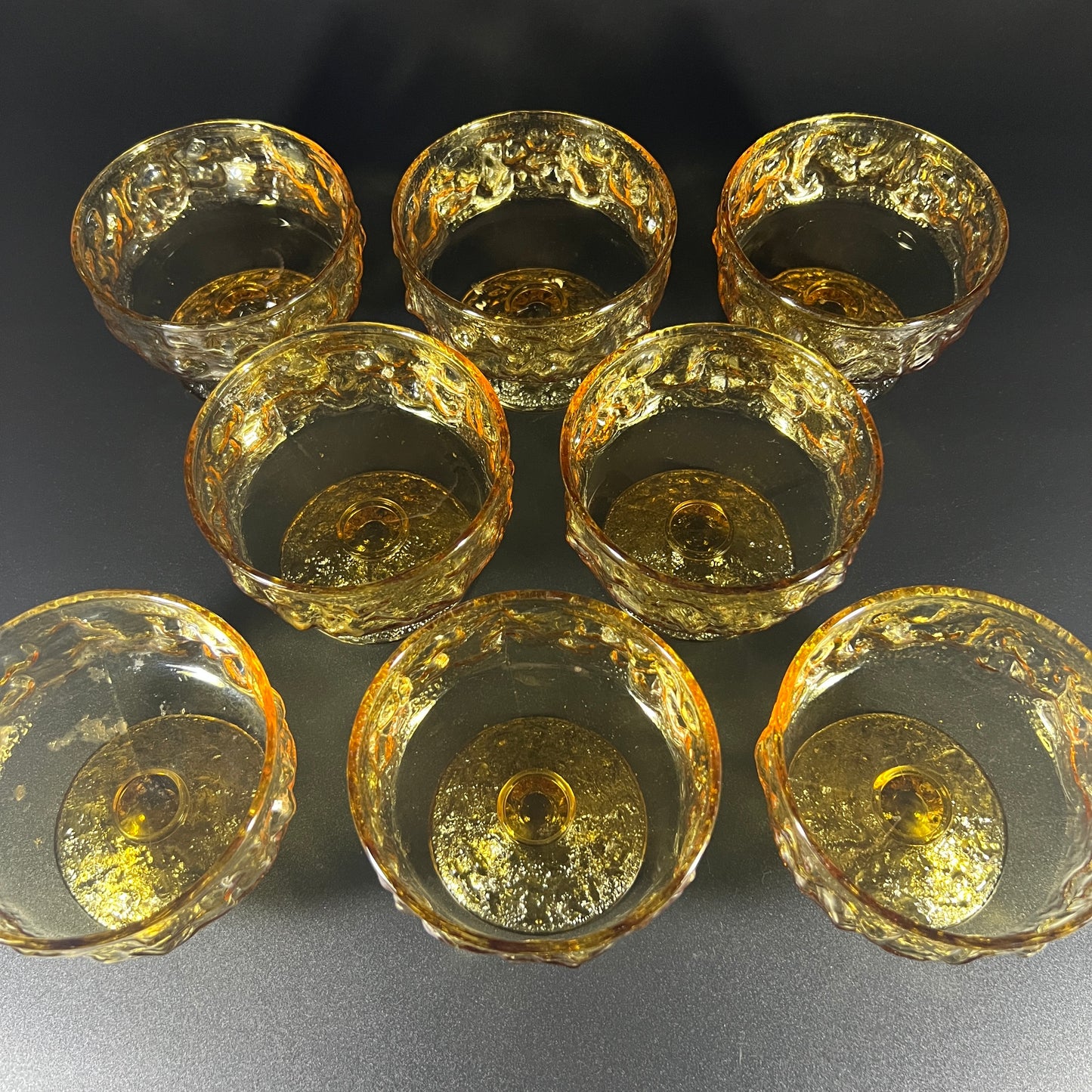 Anchor Hocking Milano Honey Gold Dessert Dish Set