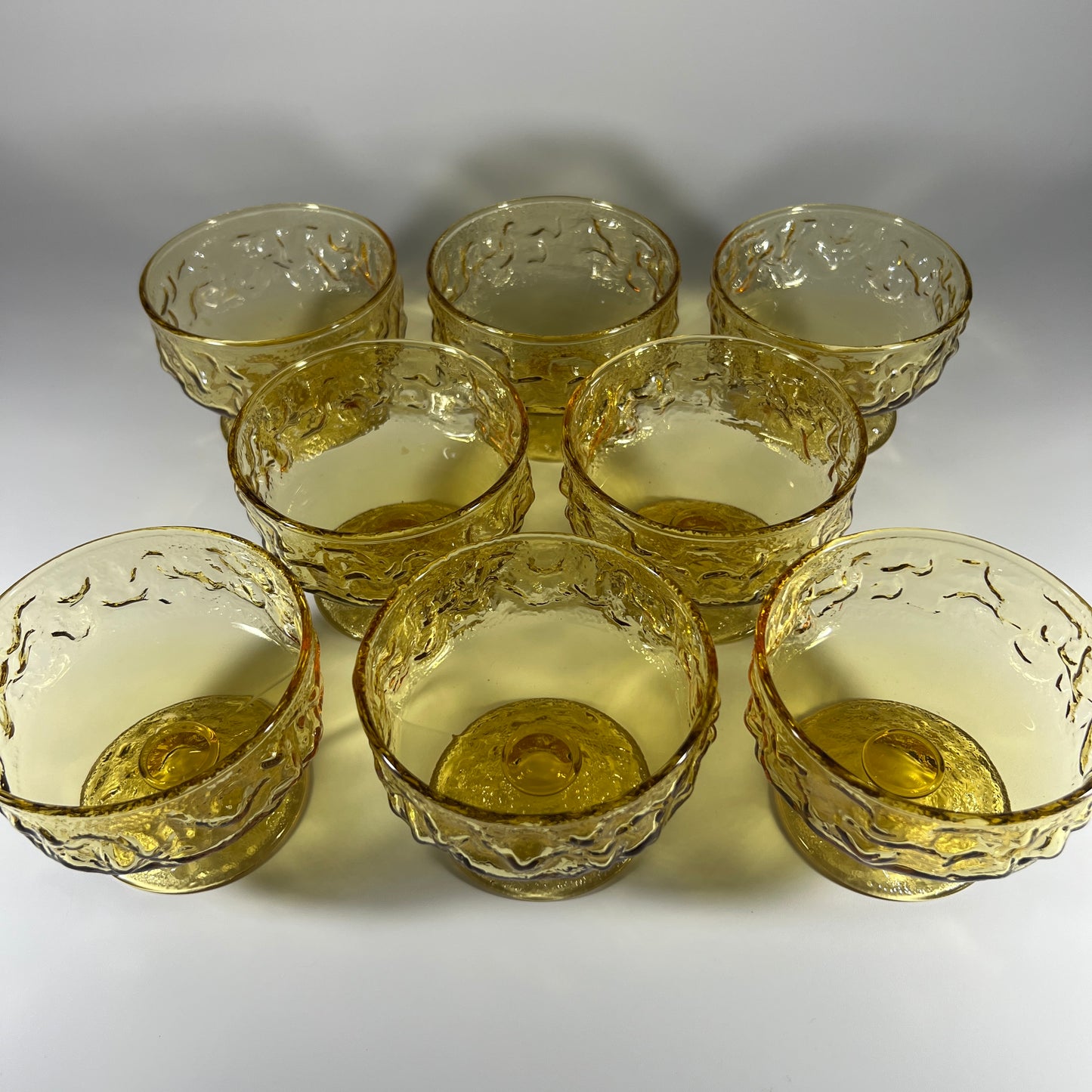 Anchor Hocking Milano Honey Gold Dessert Dish Set
