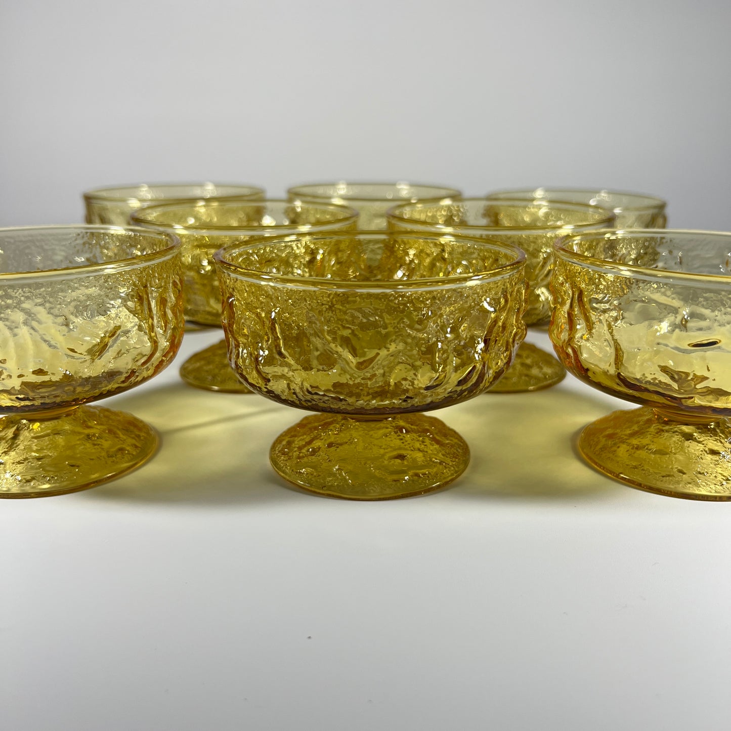 Anchor Hocking Milano Honey Gold Dessert Dish Set