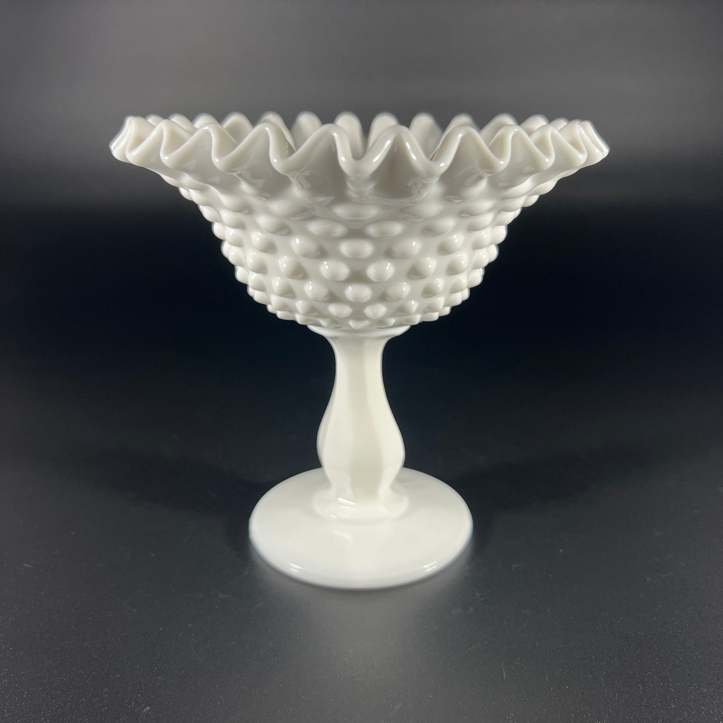 Fenton Hobnail Milk Glass Candy Dish